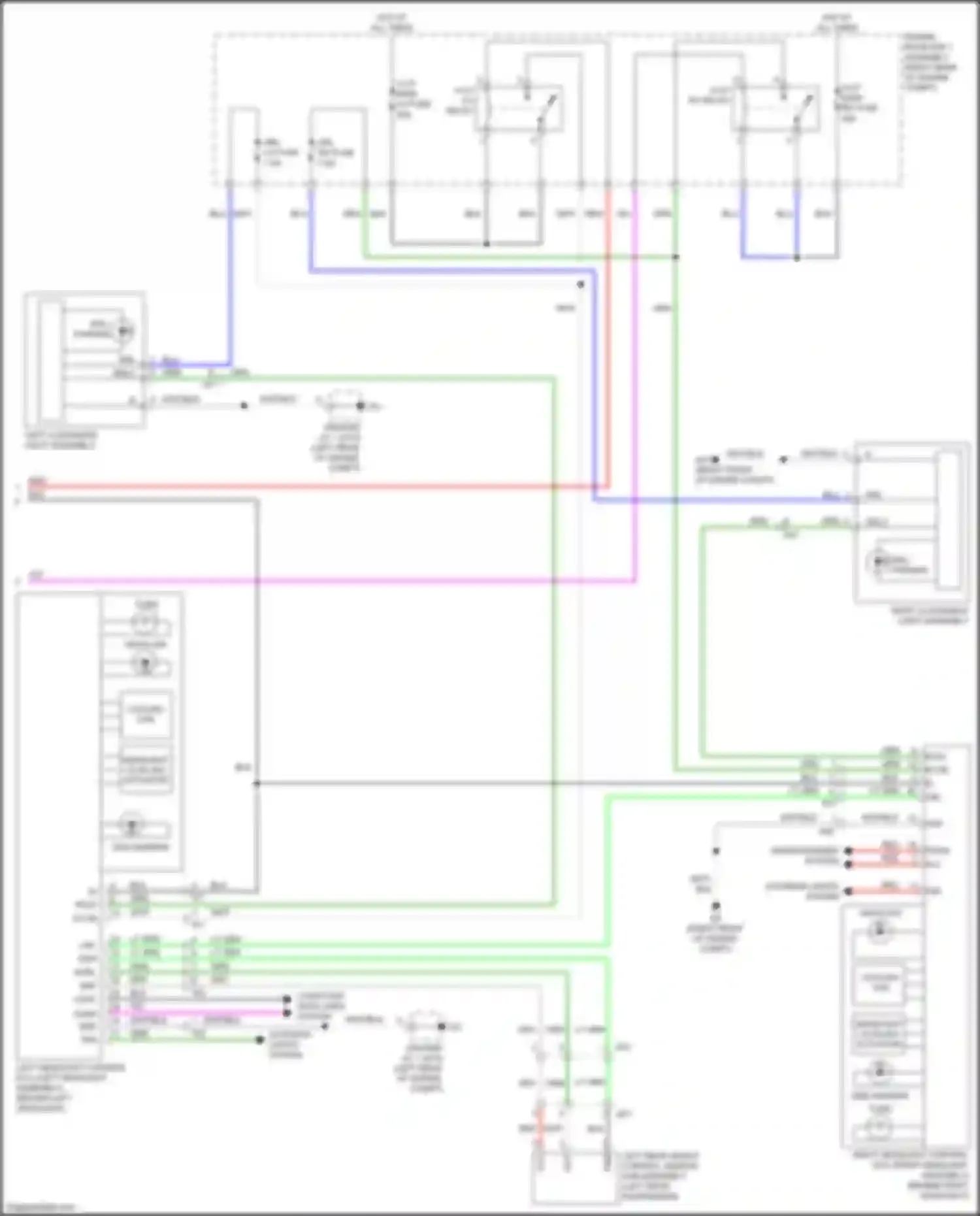IS Lexus III facelift (2015-2020): Headlamps circuit, w/o adaptive headlamps (3 of 3)