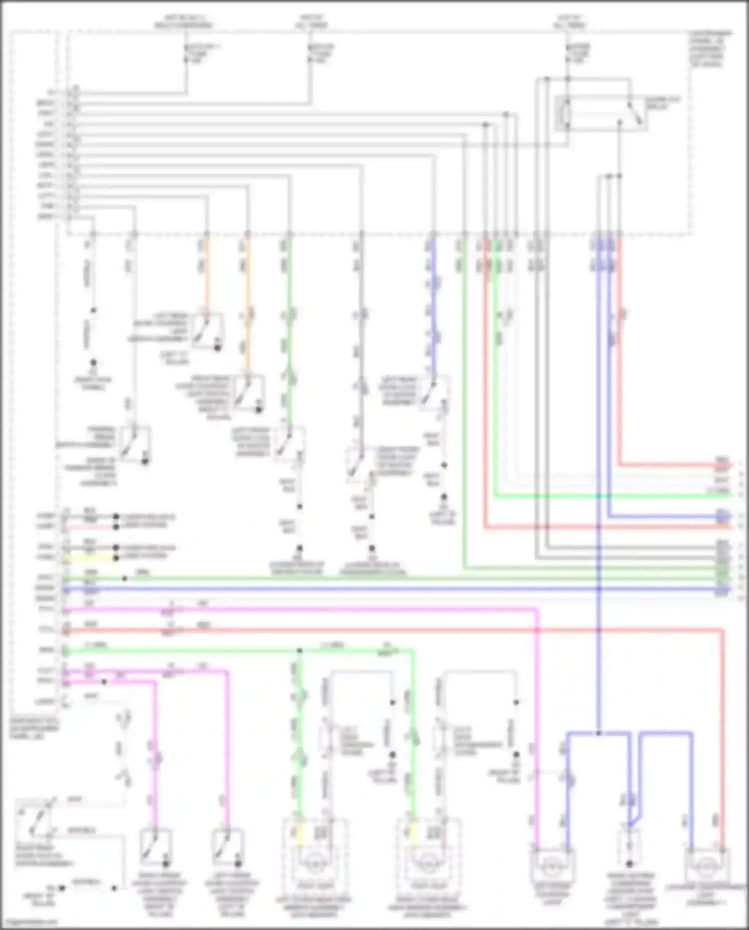 IS Lexus III facelift (2015-2020): Courtesy lamps circuit (1 of 3)