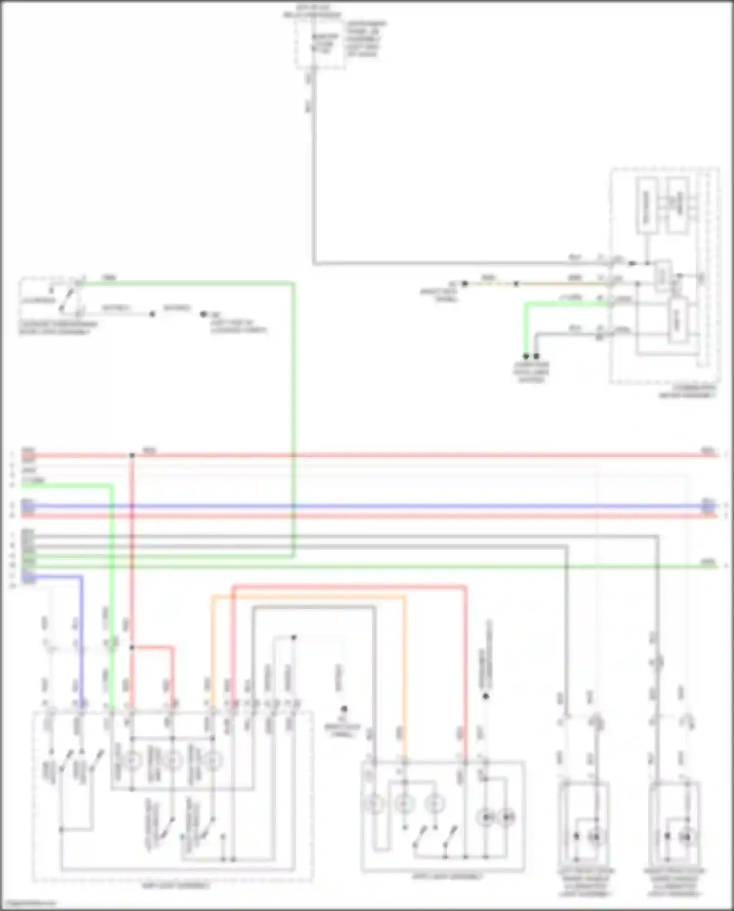 IS Lexus III facelift (2015-2020): Courtesy lamps circuit (2 of 3)