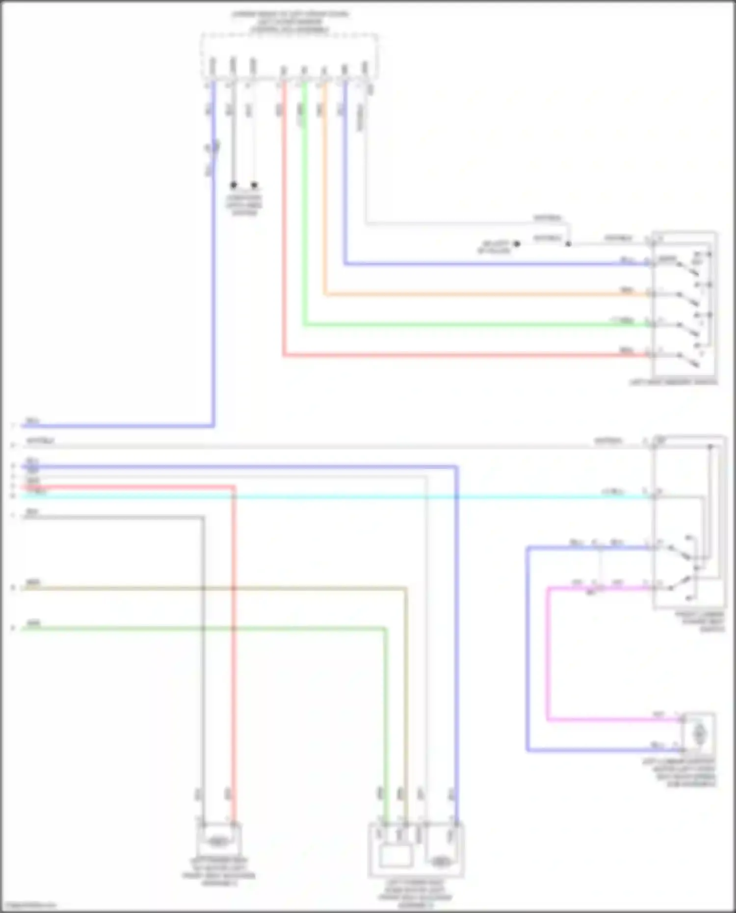 IS Lexus III facelift (2015-2020): Driver"s memory seat circuit (2 of 2)