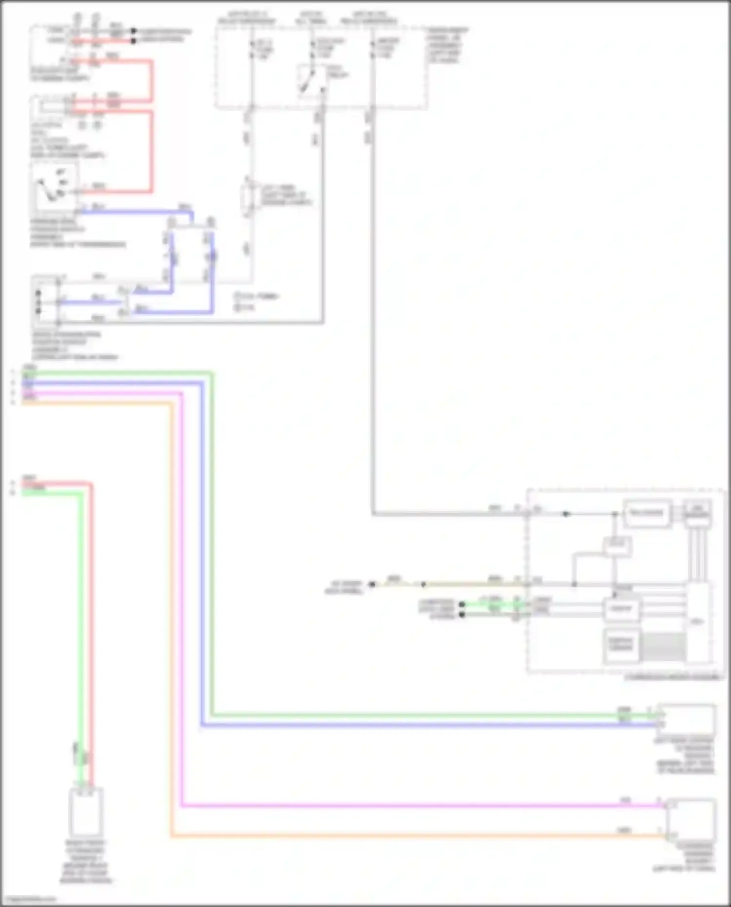 IS Lexus III facelift (2015-2020): Rear sonar circuit (2 of 2)