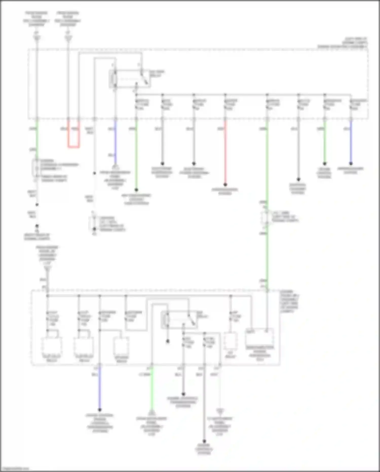 IS Lexus III facelift (2015-2020): Power distribution circuit (2 of 4)