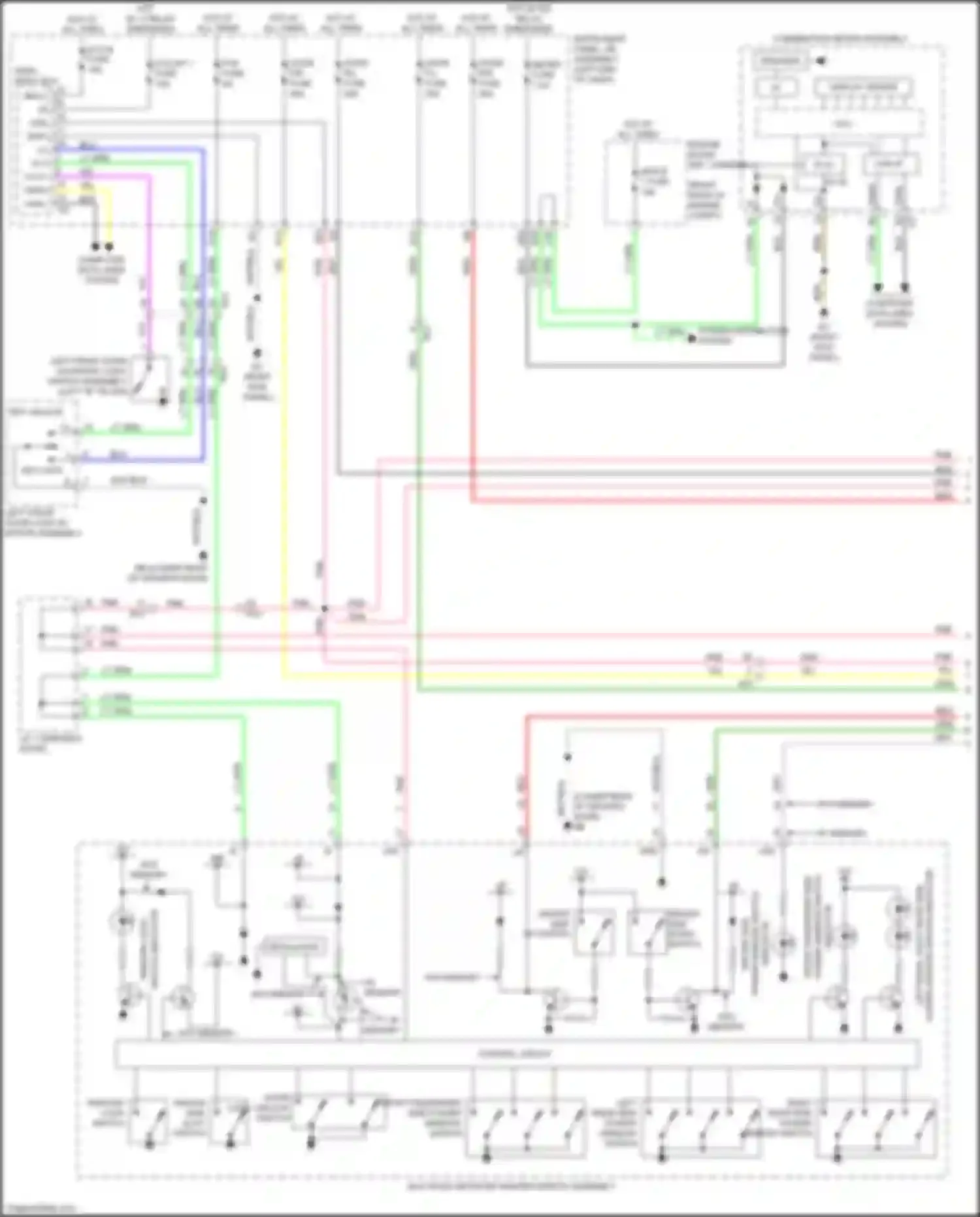 IS Lexus III facelift (2015-2020): Power windows circuit (1 of 2)
