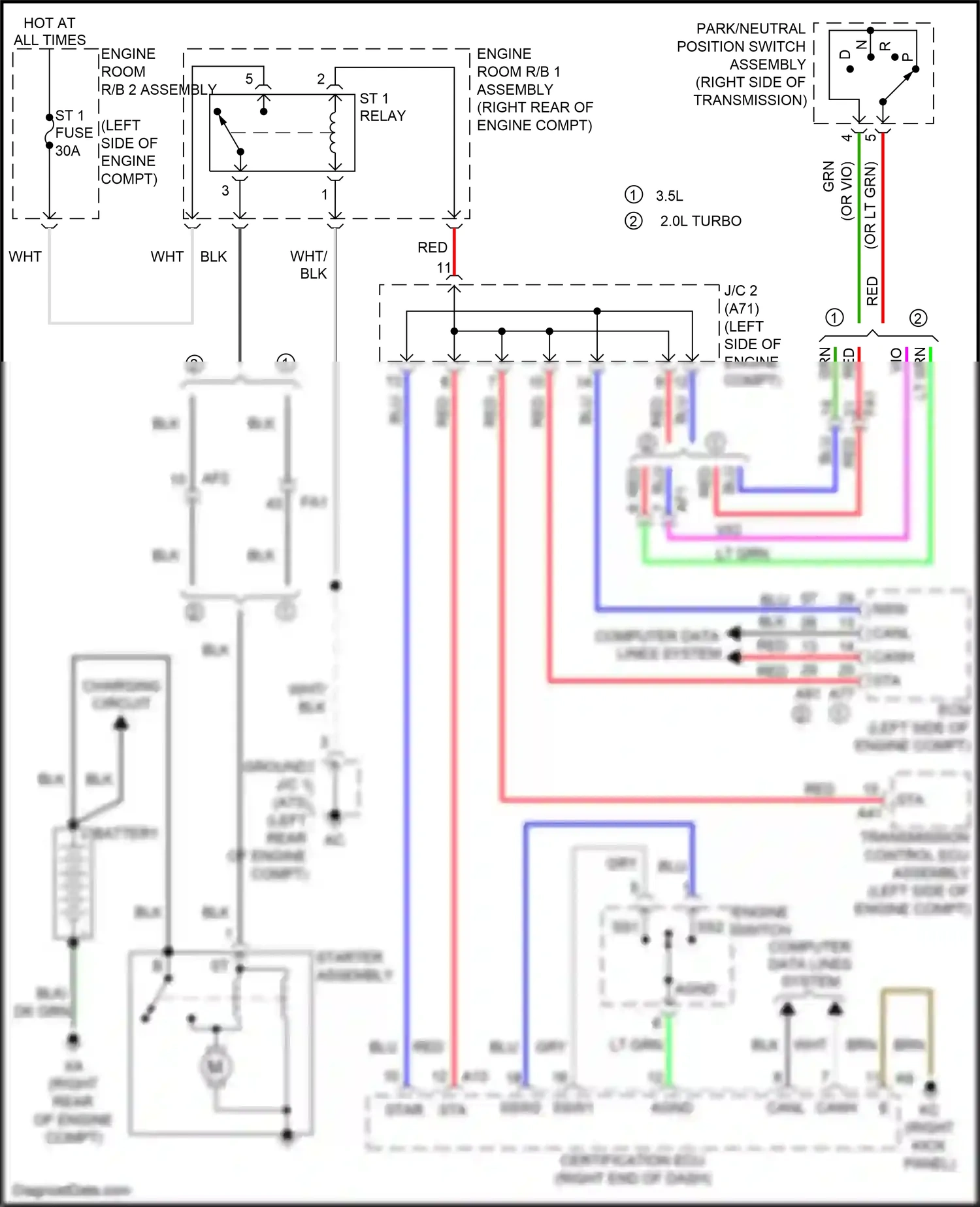 Wiring diagram 3.5l for Lexus IS III facelift (2015-2020) (10 of 19)