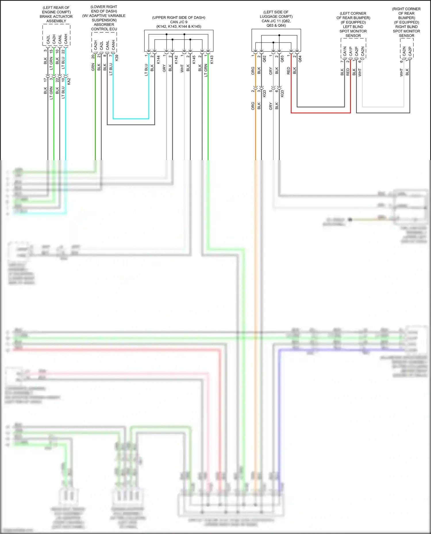 Wiring diagram absorber control ecu for Lexus IS III facelift (2015-2020) (1 of 3)