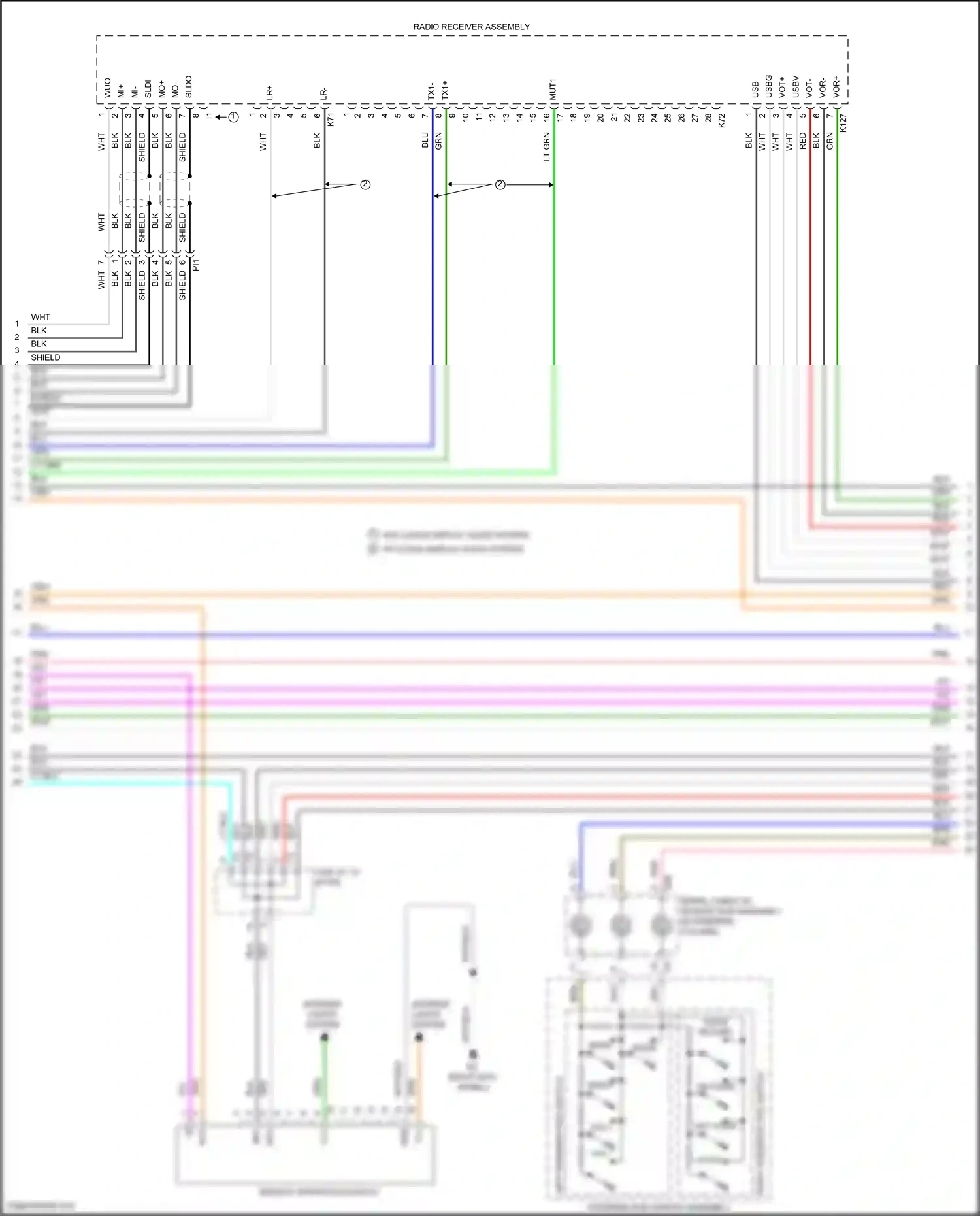 Wiring diagram blk for Lexus IS III facelift (2015-2020) (97 of 140)
