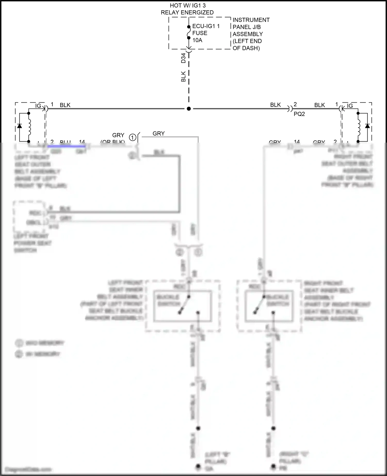 Wiring diagram blk for Lexus IS III facelift (2015-2020) (99 of 140)
