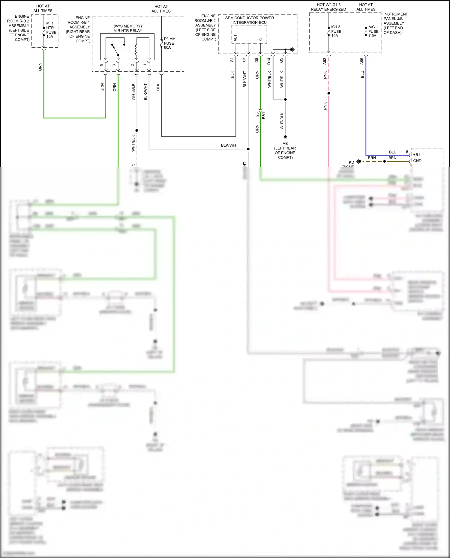 Wiring diagram blk for Lexus IS III facelift (2015-2020) (8 of 140)