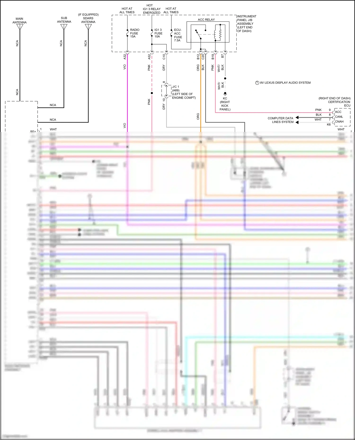 Wiring diagram blk for Lexus IS III facelift (2015-2020) (46 of 140)