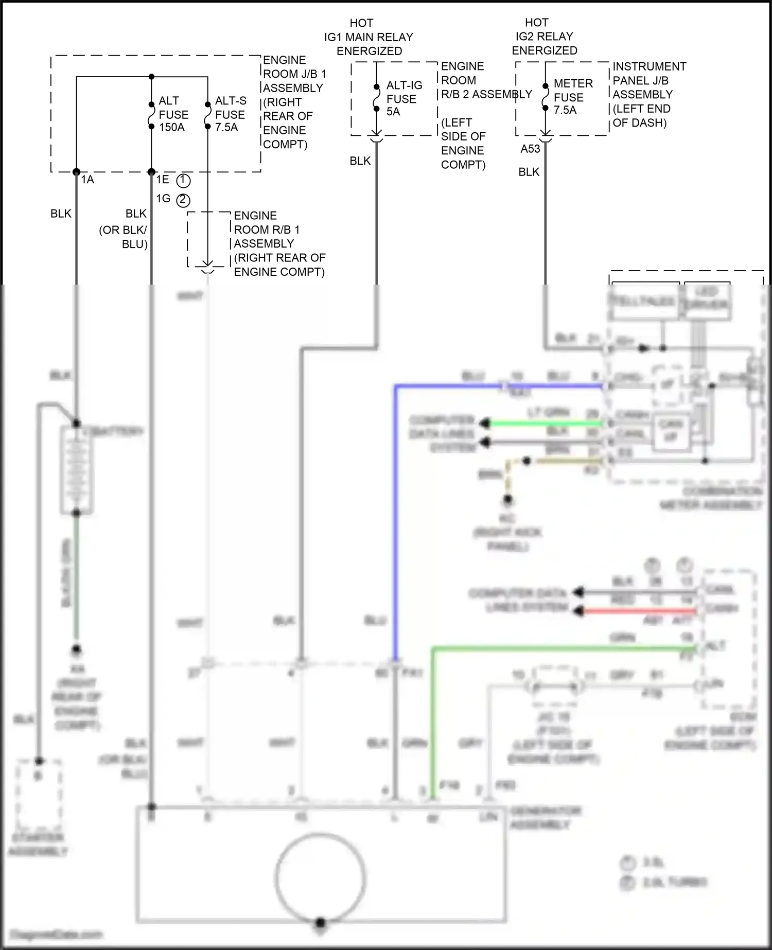 Wiring diagram blu for Lexus IS III facelift (2015-2020) (1 of 139)