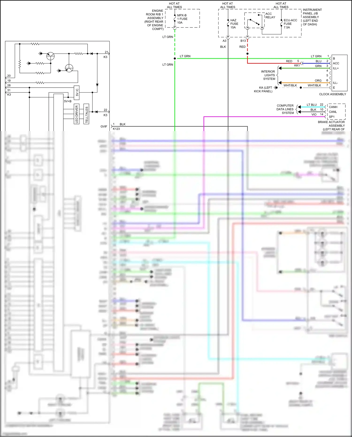 Wiring diagram blu for Lexus IS III facelift (2015-2020) (112 of 139)