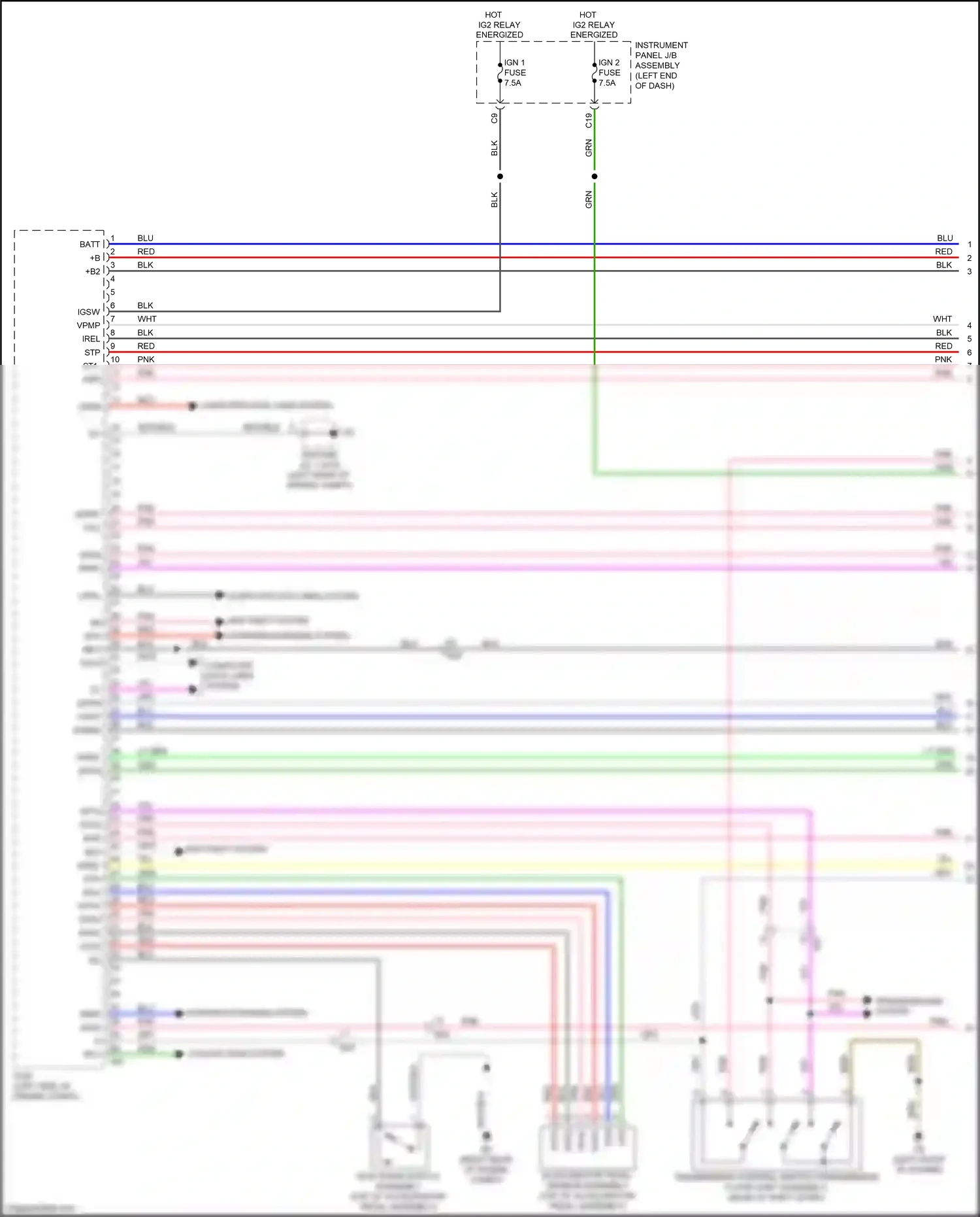 Wiring diagram blu for Lexus IS III facelift (2015-2020) (118 of 139)