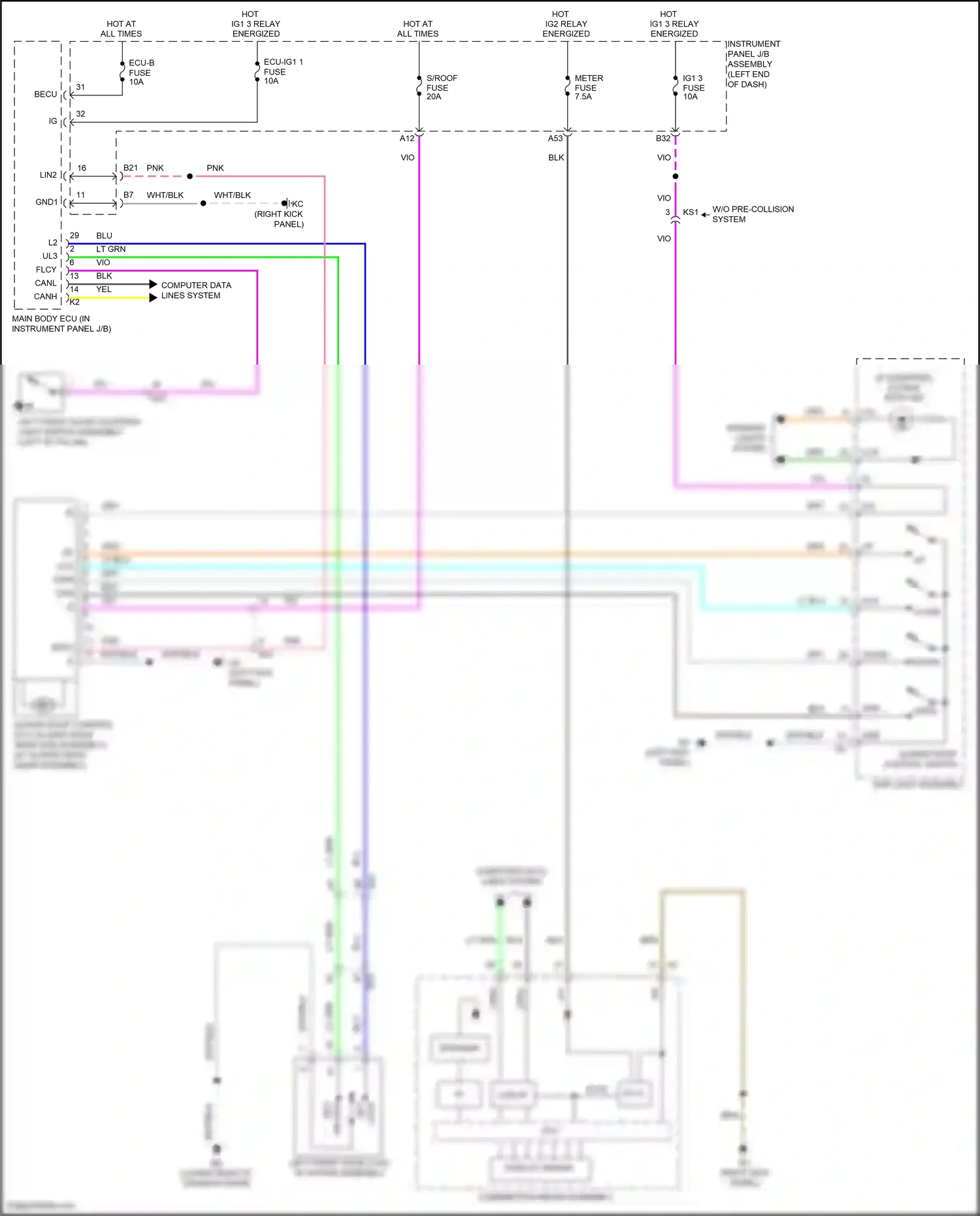 Wiring diagram can i/f for Lexus IS III facelift (2015-2020) (16 of 32)