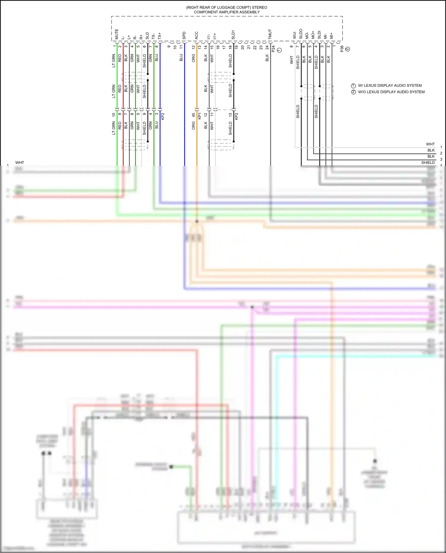 Wiring diagram cb+ for Lexus IS III facelift (2015-2020) (1 of 3)
