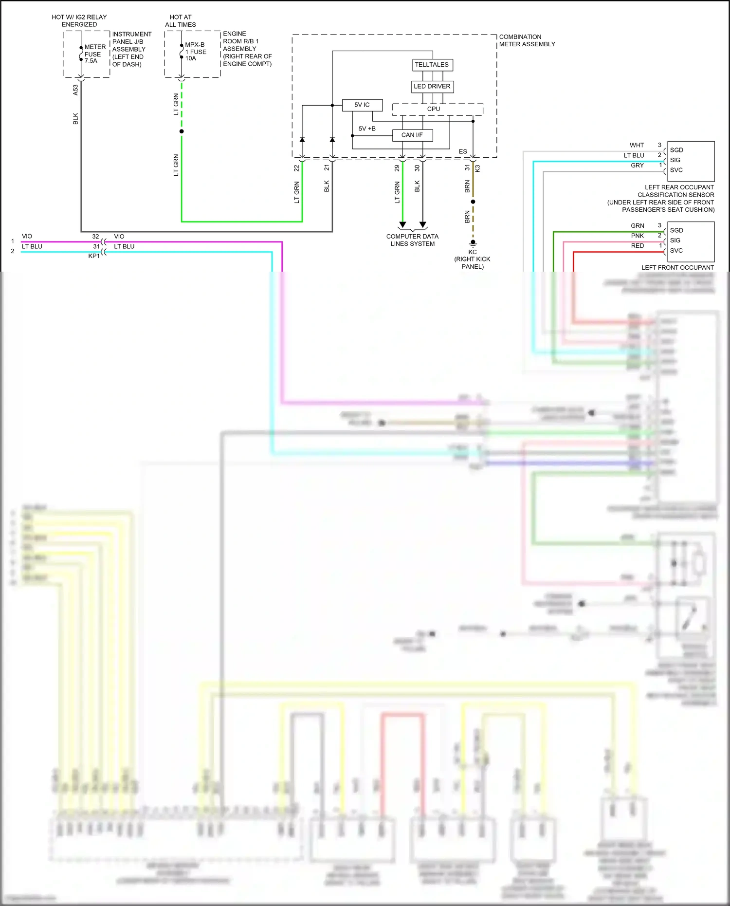 Wiring diagram computer data lines system for Lexus IS III facelift (2015-2020) (40 of 90)