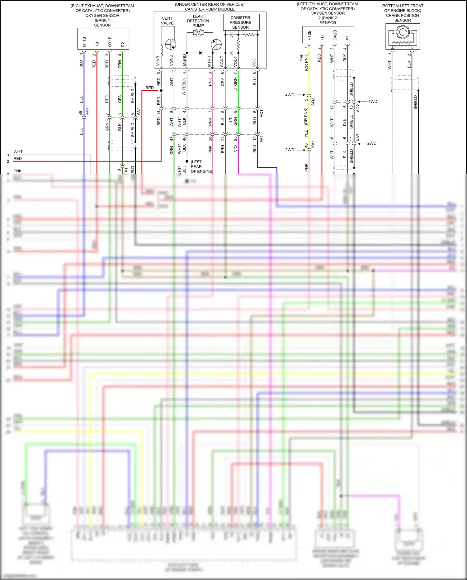 Wiring diagram crank position sensor for Lexus IS III facelift (2015-2020) (2 of 2)
