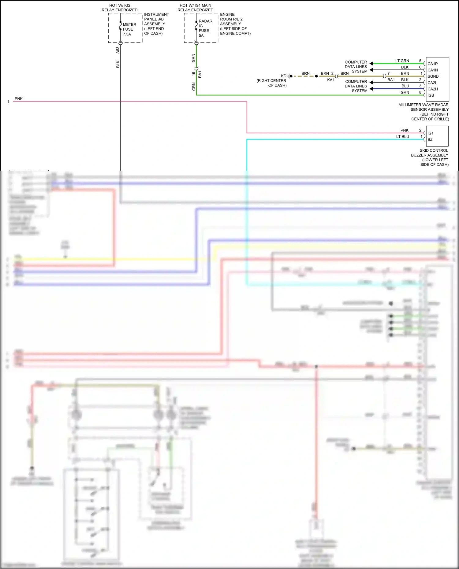 Wiring diagram cruise control main switch for Lexus IS III facelift (2015-2020) (1 of 1)