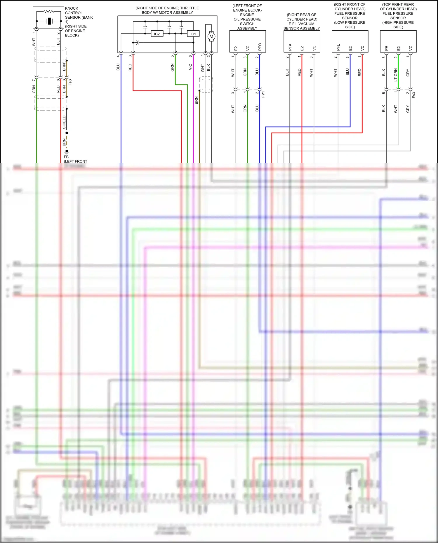 Wiring diagram e.f.i. engine coolant temperature sensor for Lexus IS III facelift (2015-2020) (3 of 4)