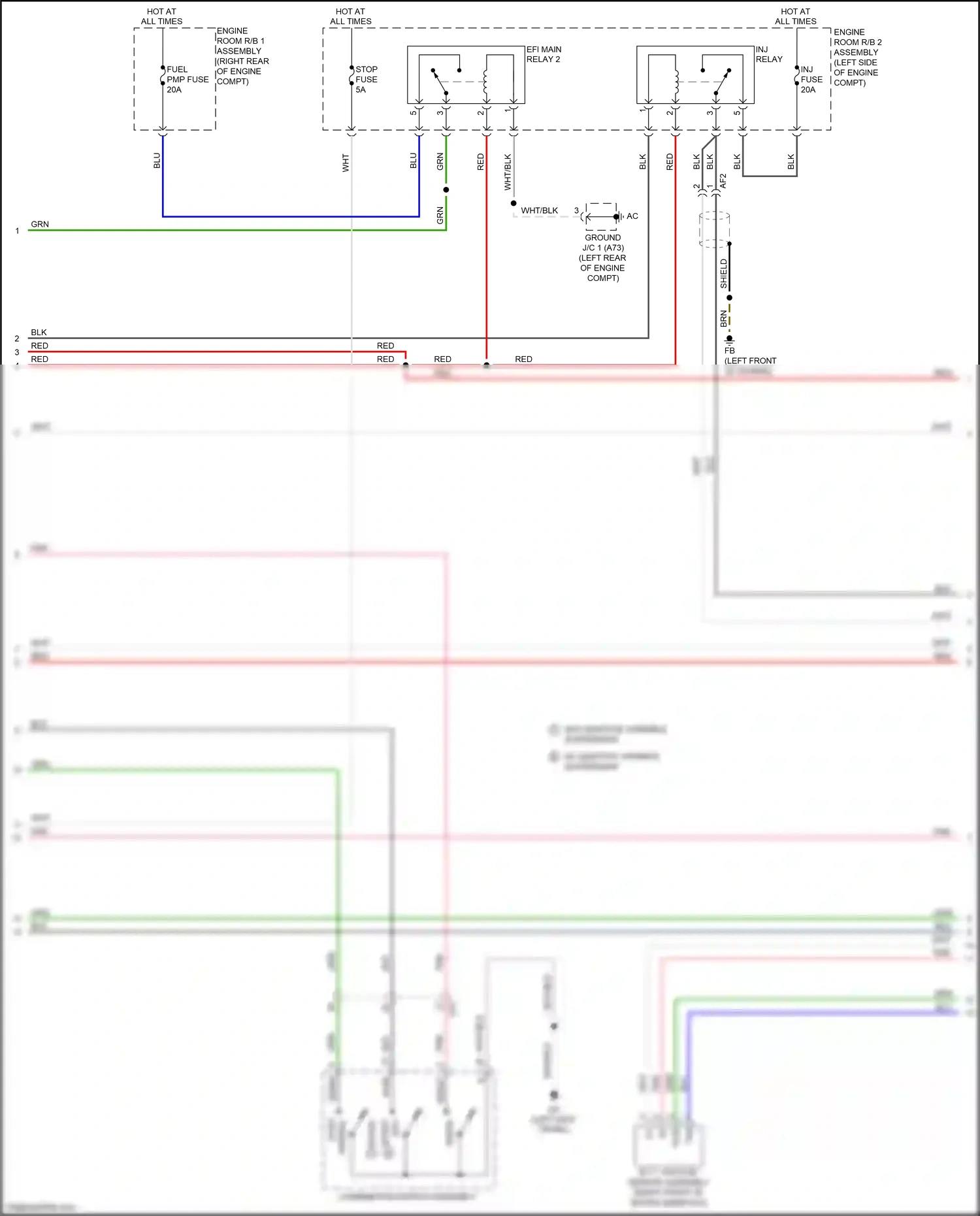 Wiring diagram efi vacuum sensor assembly for Lexus IS III facelift (2015-2020) (1 of 2)