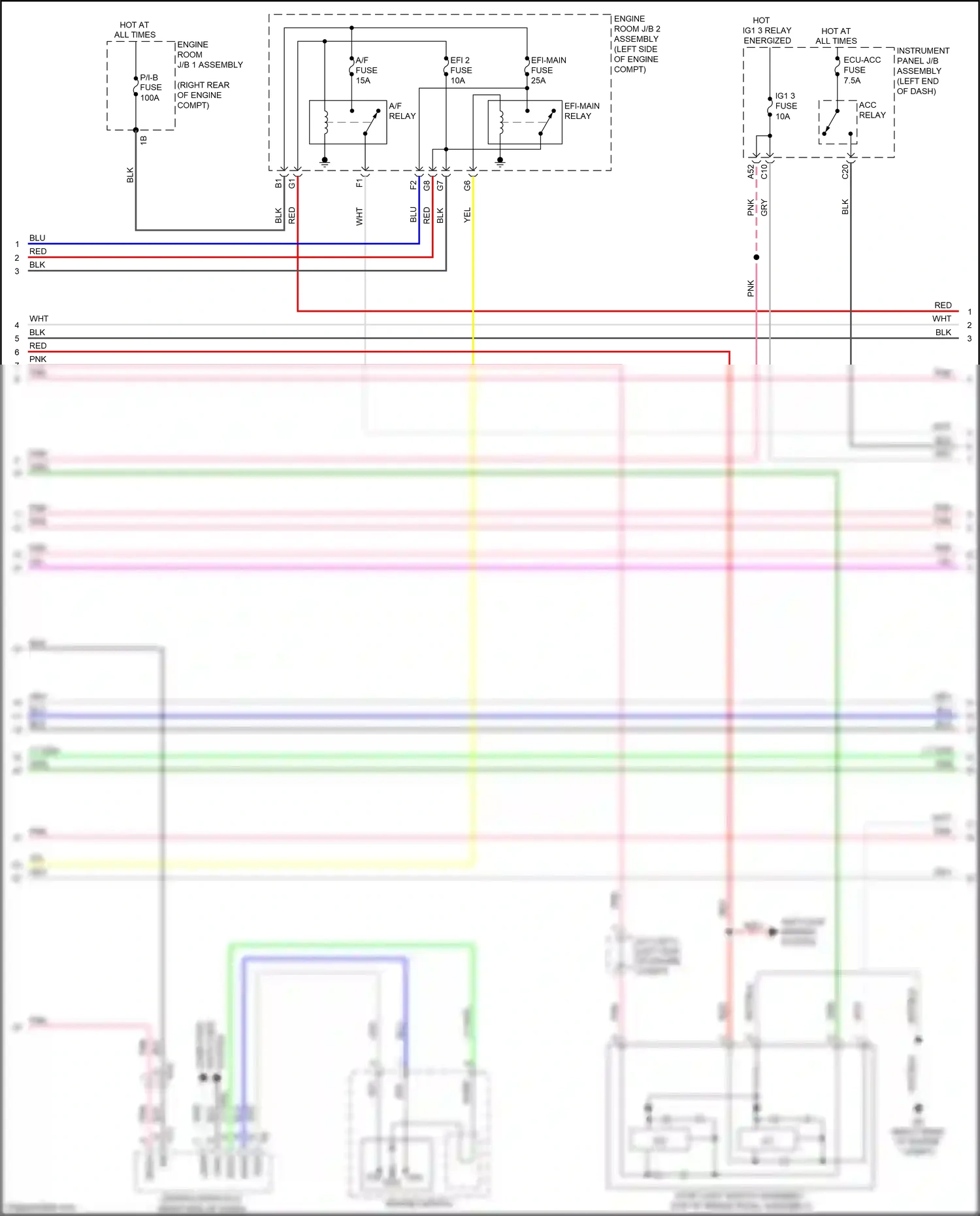 Wiring diagram engine room j/b 2 assembly for Lexus IS III facelift (2015-2020) (14 of 18)