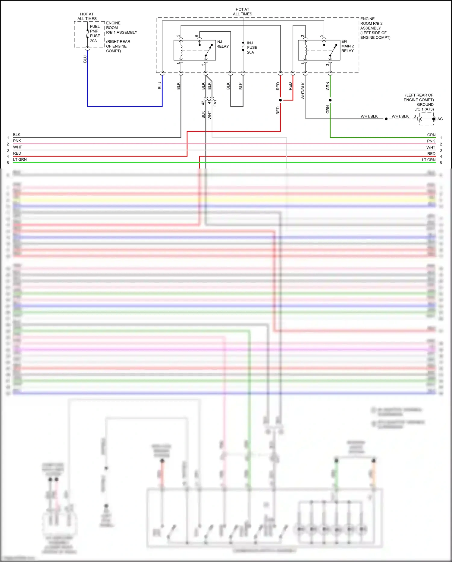 Wiring diagram engine room r/b 1 assembly for Lexus IS III facelift (2015-2020) (40 of 40)