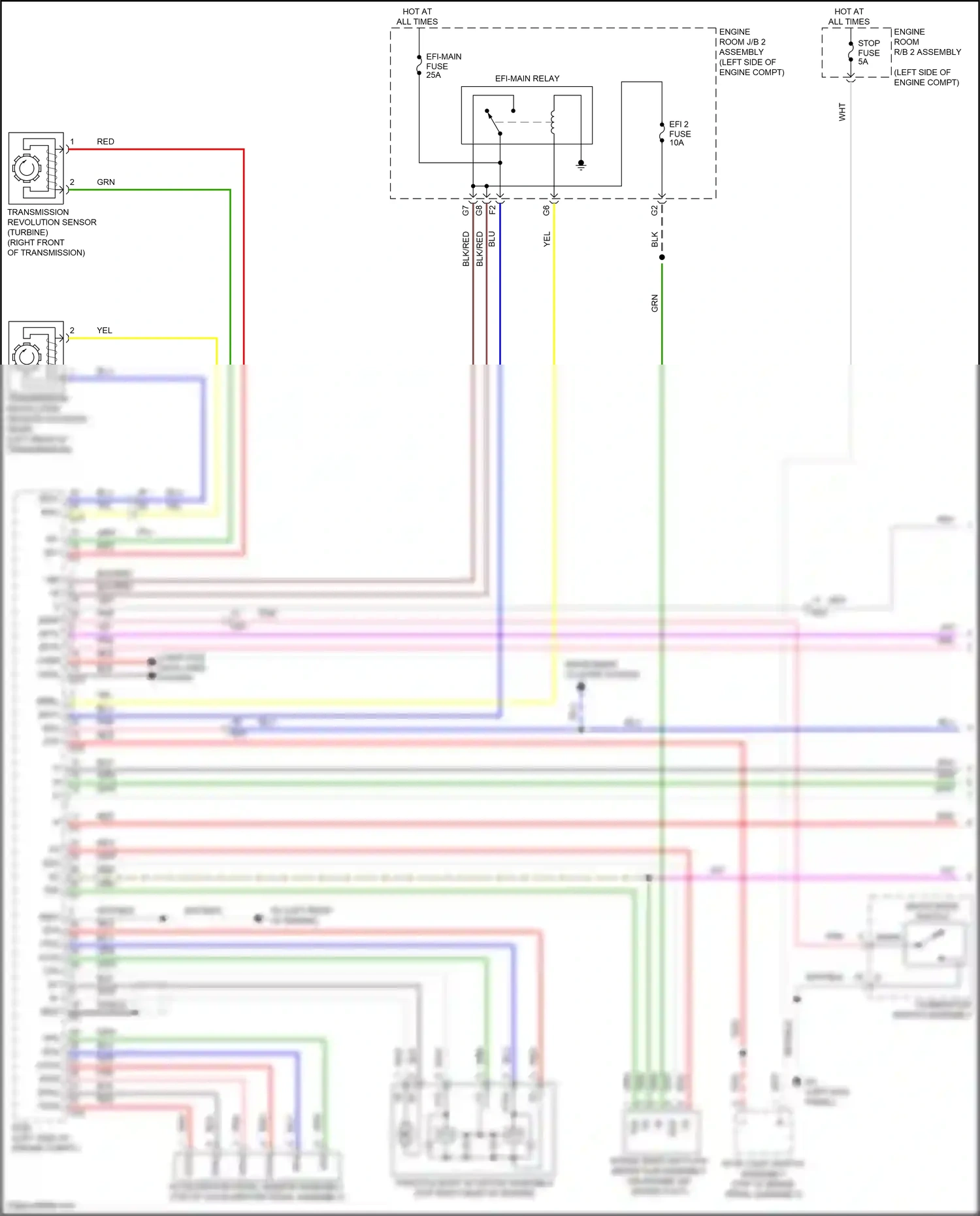 Wiring diagram engine room r/b 2 assembly for Lexus IS III facelift (2015-2020) (21 of 29)