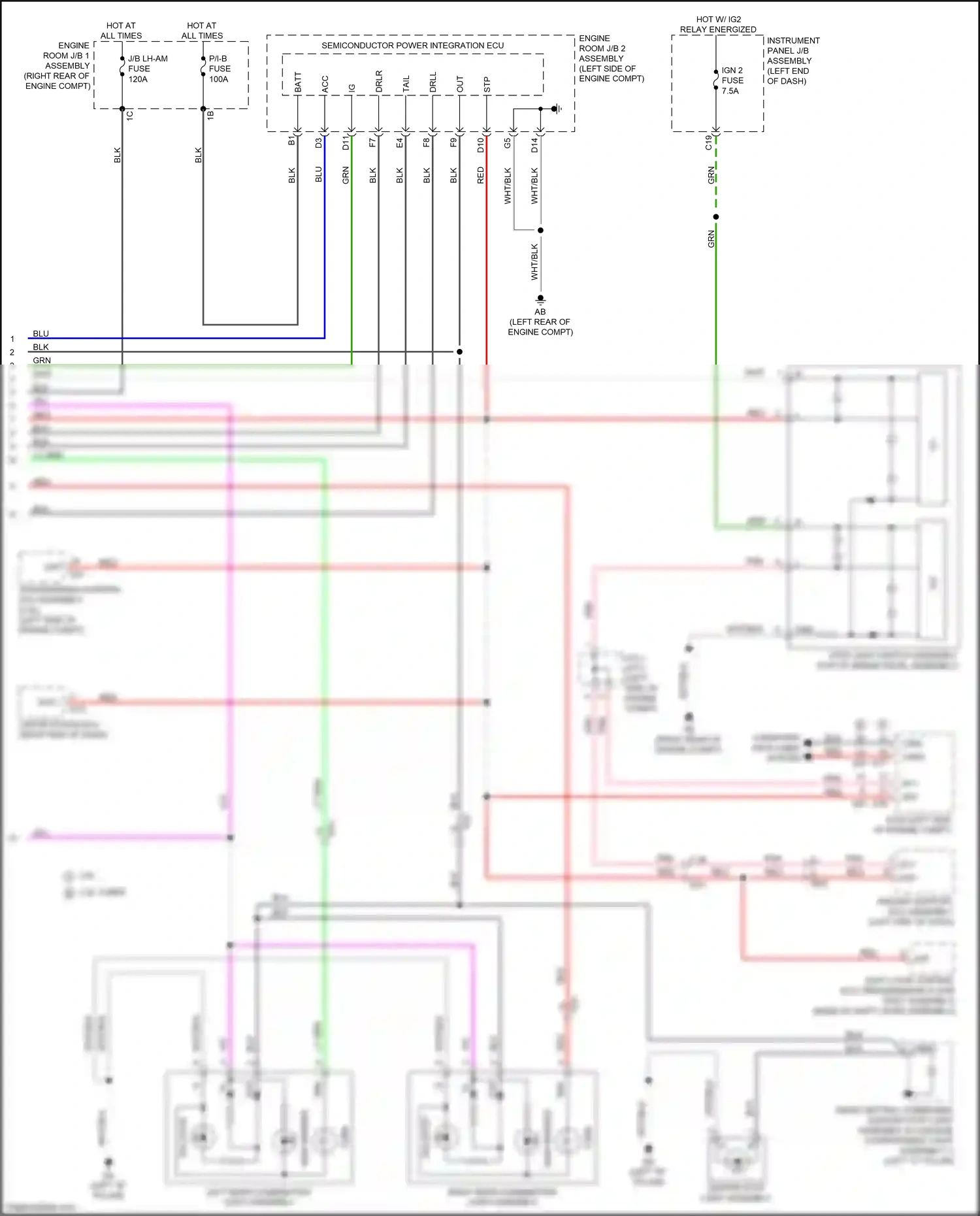 Wiring diagram grn for Lexus IS III facelift (2015-2020) (87 of 134)