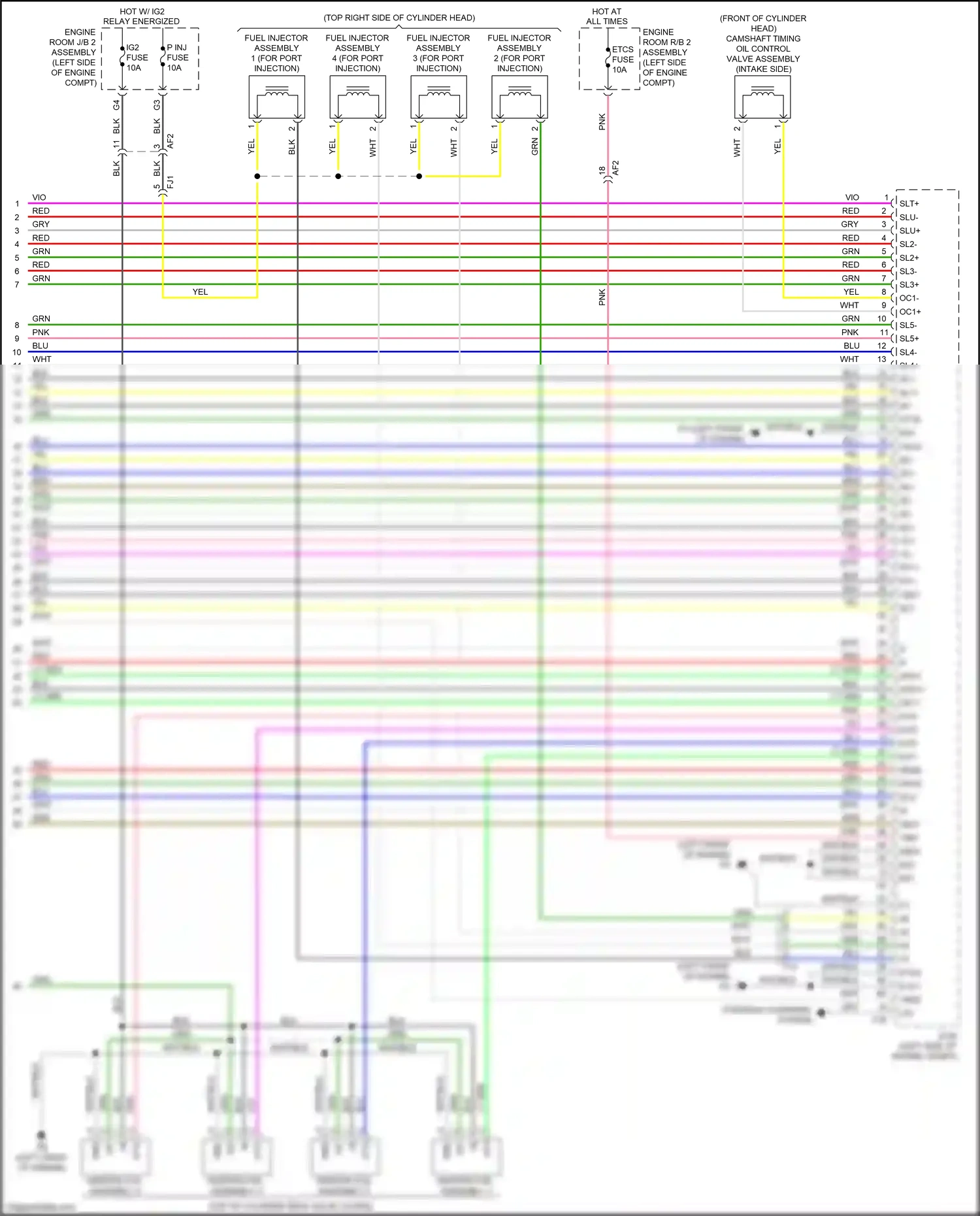 Wiring diagram ignition coil assembly 2 for Lexus IS III facelift (2015-2020) (3 of 3)