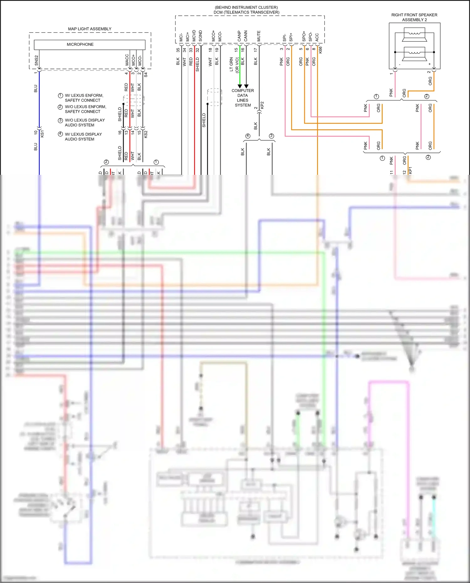Wiring diagram instrument cluster system for Lexus IS III facelift (2015-2020) (9 of 14)