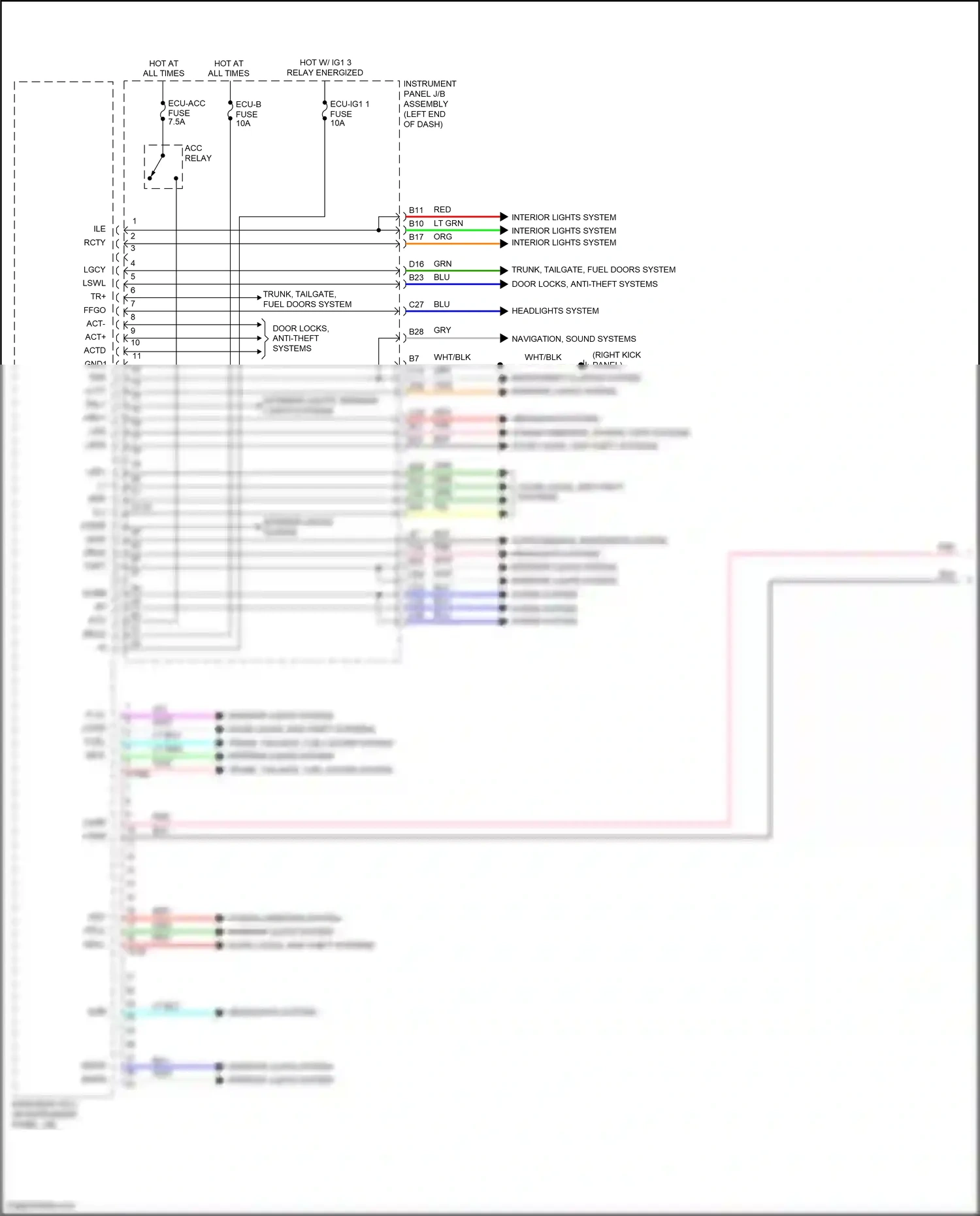 Wiring diagram lt blu for Lexus IS III facelift (2015-2020) (41 of 73)