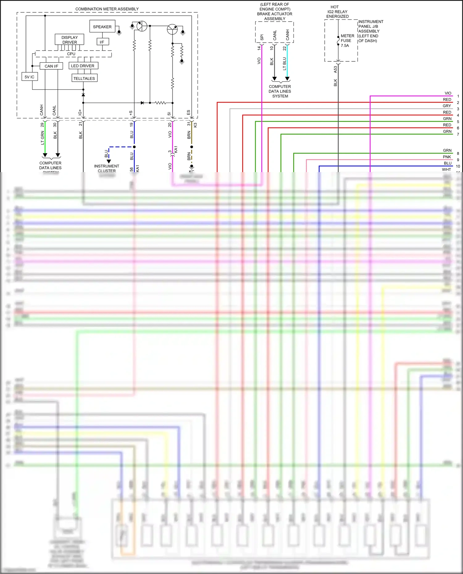 Wiring diagram lt blu for Lexus IS III facelift (2015-2020) (70 of 73)