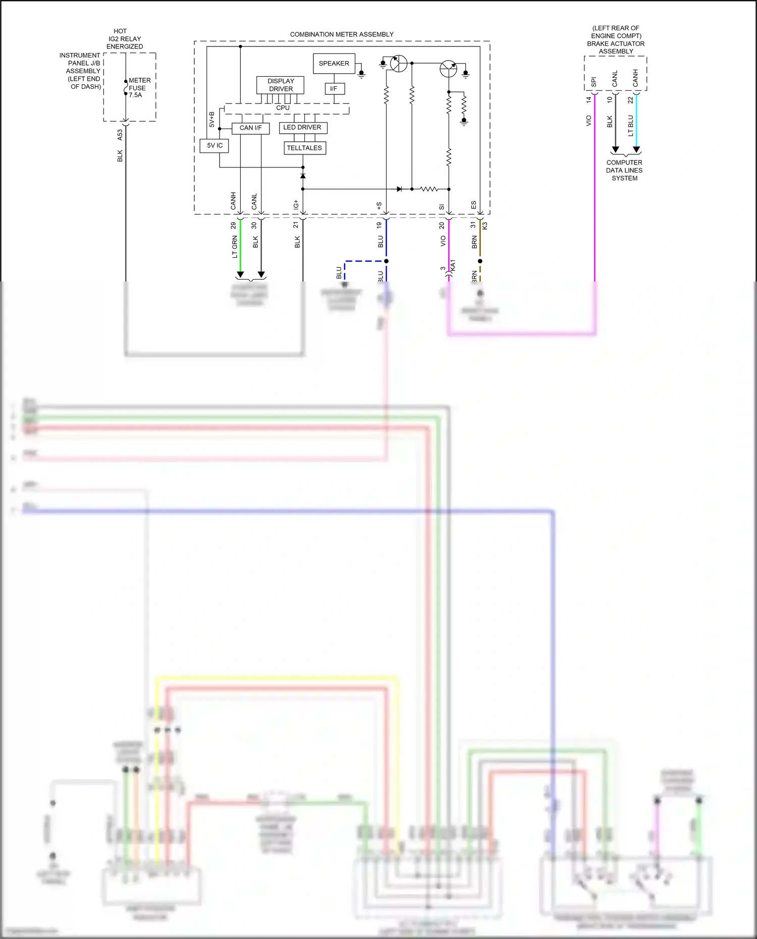 Wiring diagram lt blu for Lexus IS III facelift (2015-2020) (20 of 73)
