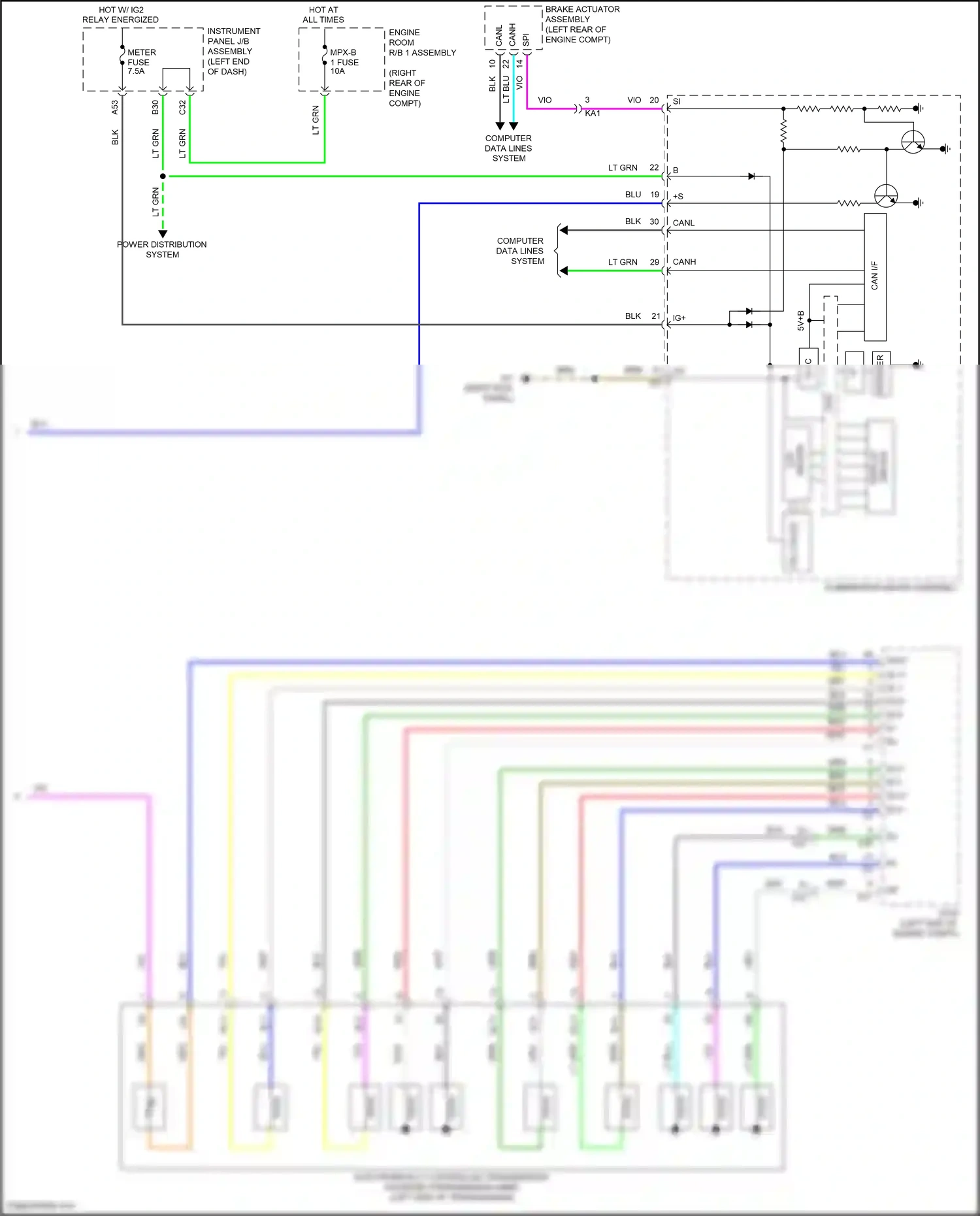 Wiring diagram lt grn for Lexus IS III facelift (2015-2020) (102 of 113)