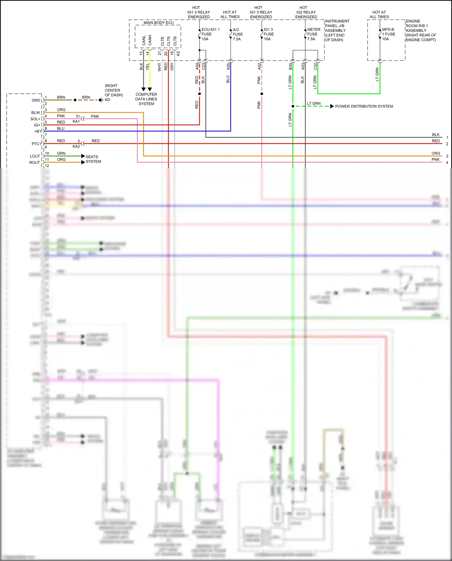 Wiring diagram lt grn for Lexus IS III facelift (2015-2020) (32 of 113)