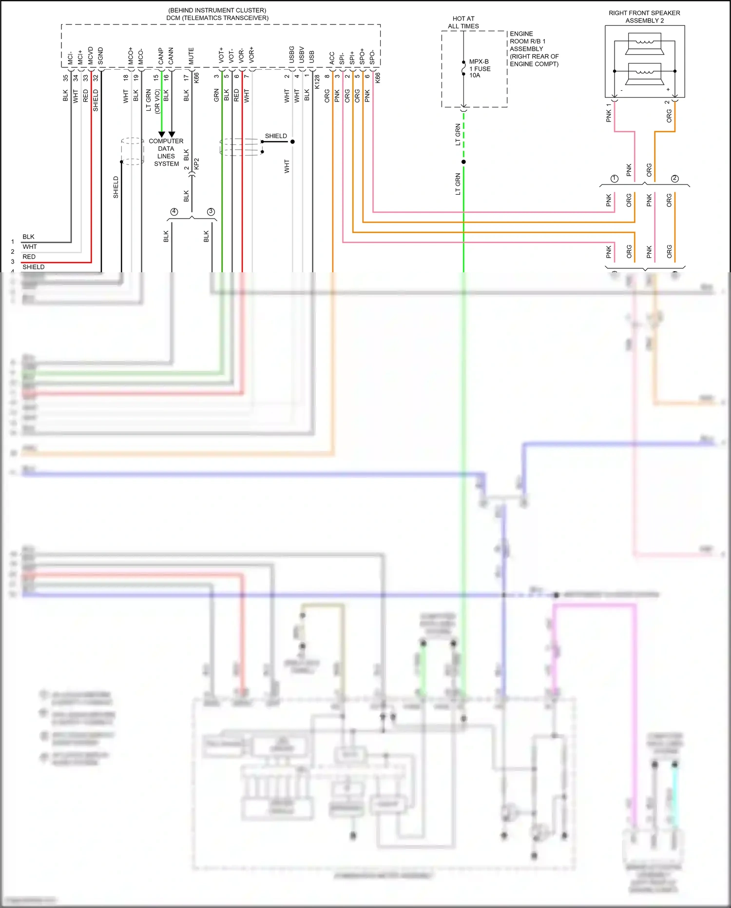 Wiring diagram mci- for Lexus IS III facelift (2015-2020) (1 of 4)