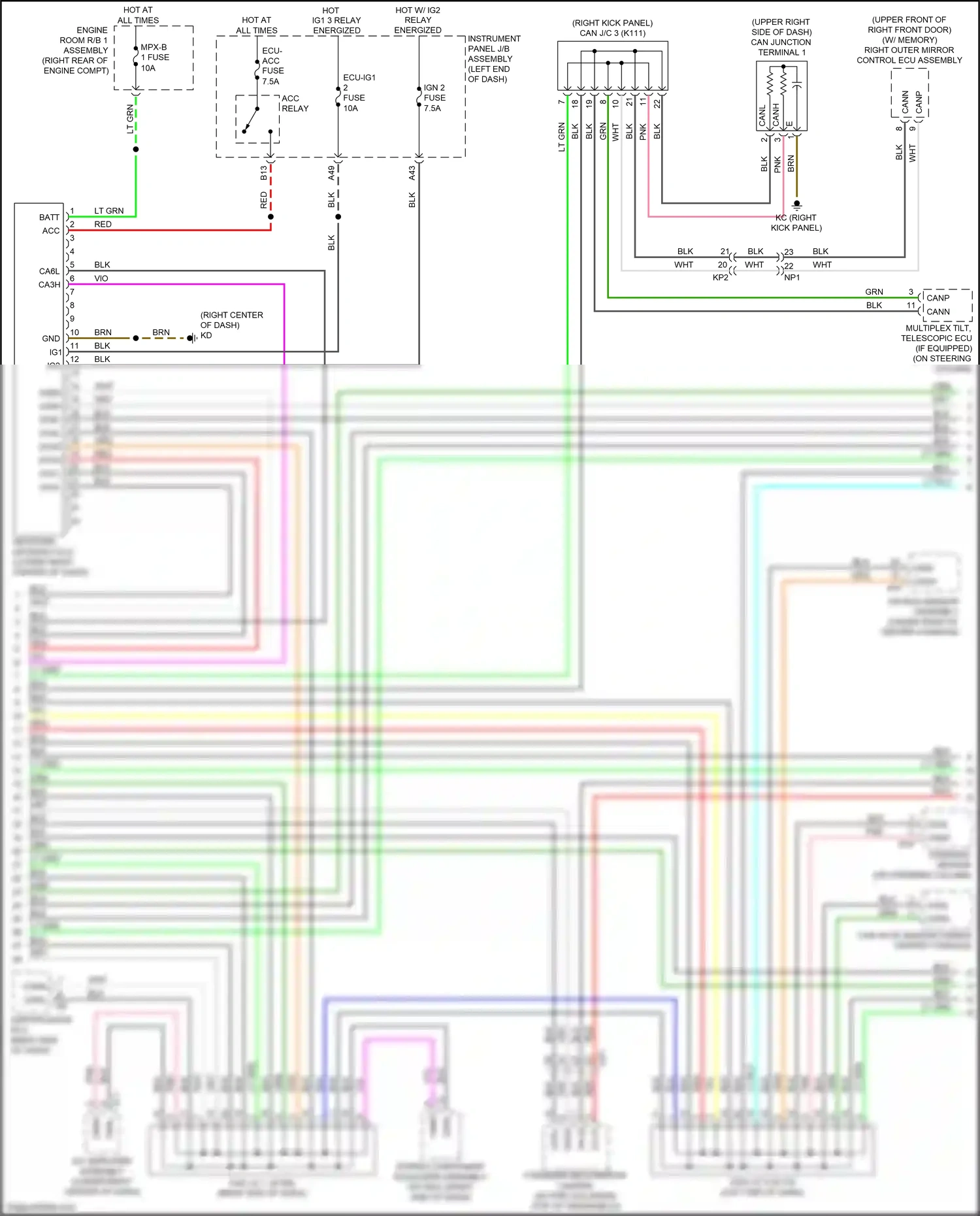 Wiring diagram red for Lexus IS III facelift (2015-2020) (54 of 133)