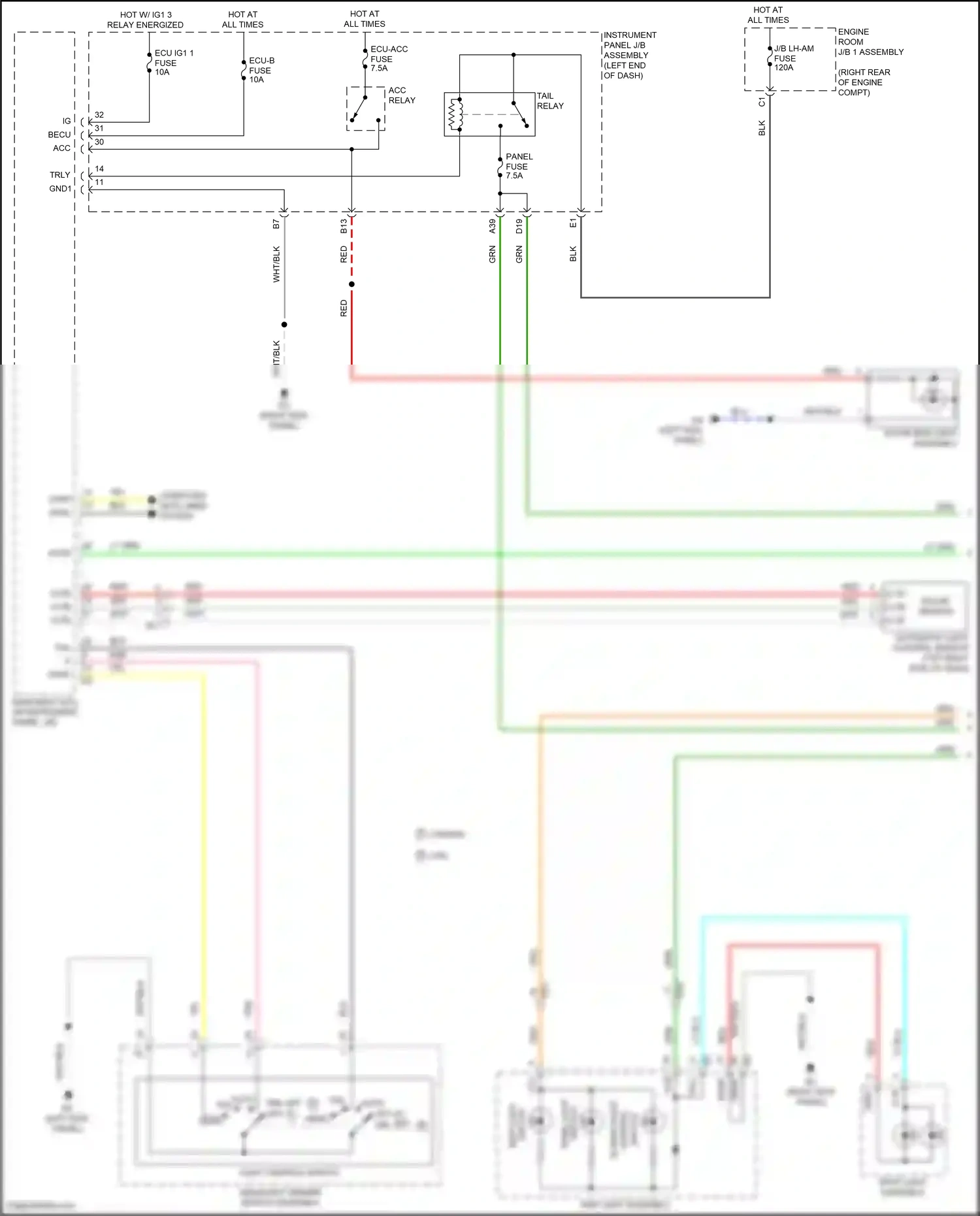 Wiring diagram red for Lexus IS III facelift (2015-2020) (88 of 133)