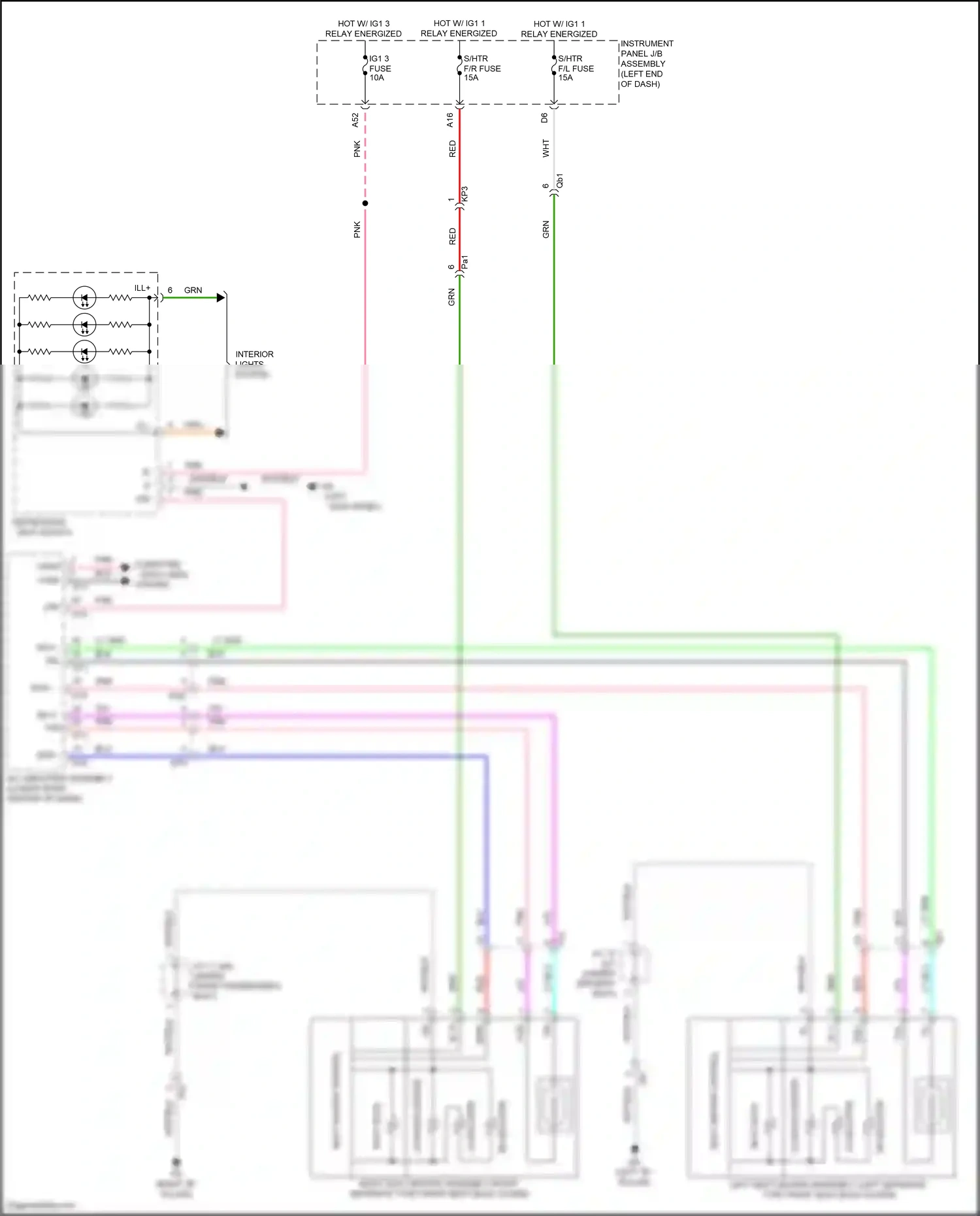 Wiring diagram seat back) for Lexus IS III facelift (2015-2020) (2 of 2)