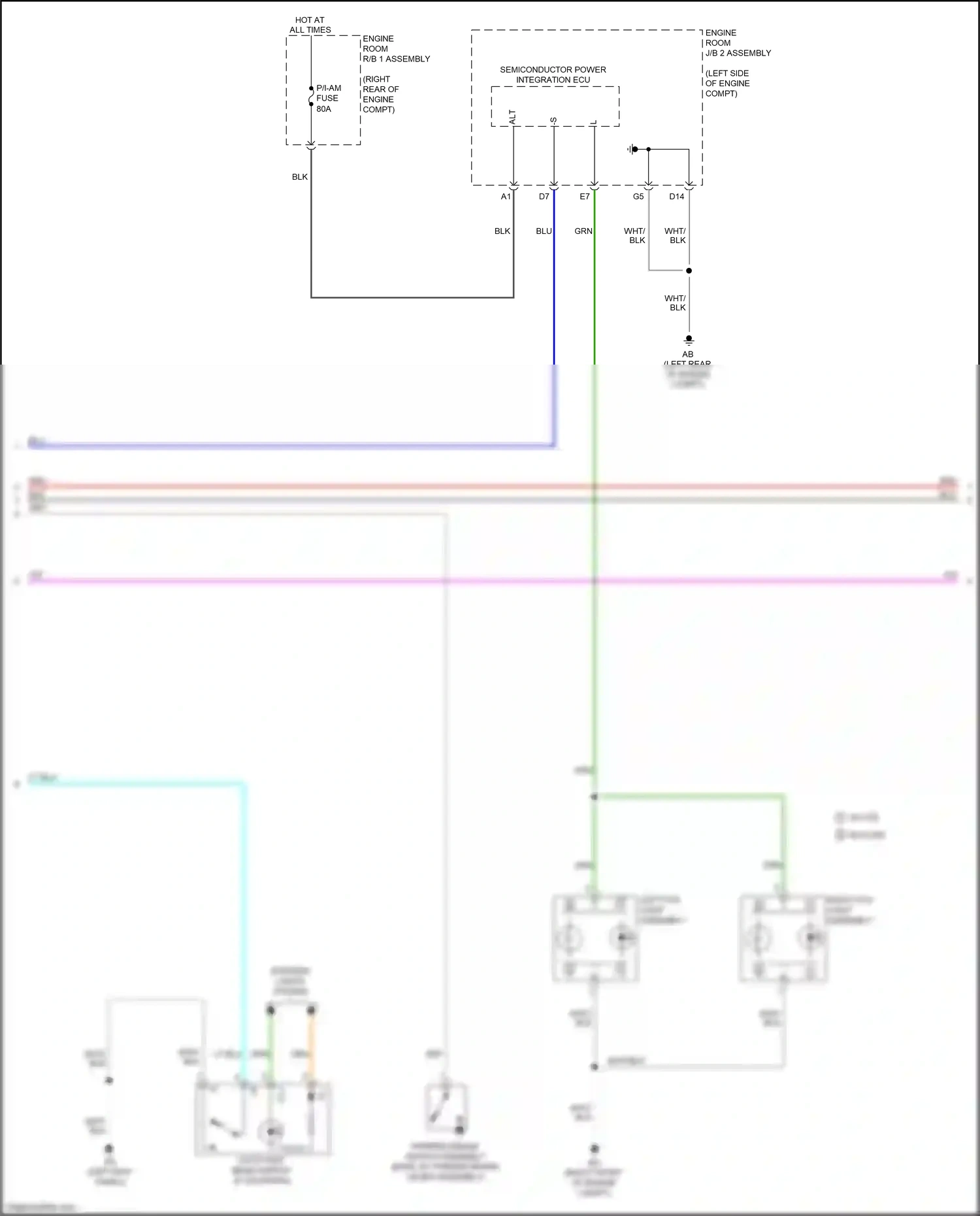 Wiring diagram semiconductor power integration ecu for Lexus IS III facelift (2015-2020) (5 of 10)