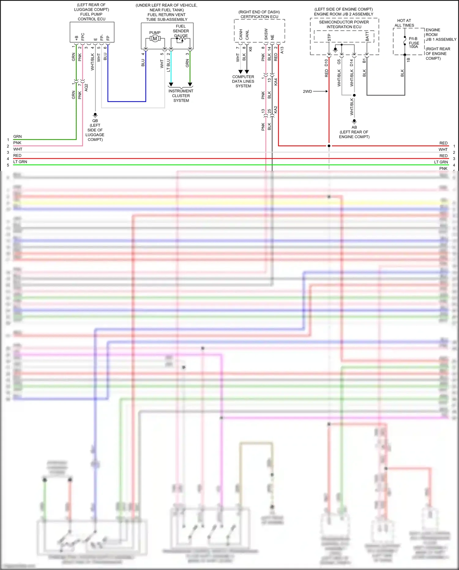 Wiring diagram semiconductor power integration ecu for Lexus IS III facelift (2015-2020) (10 of 10)