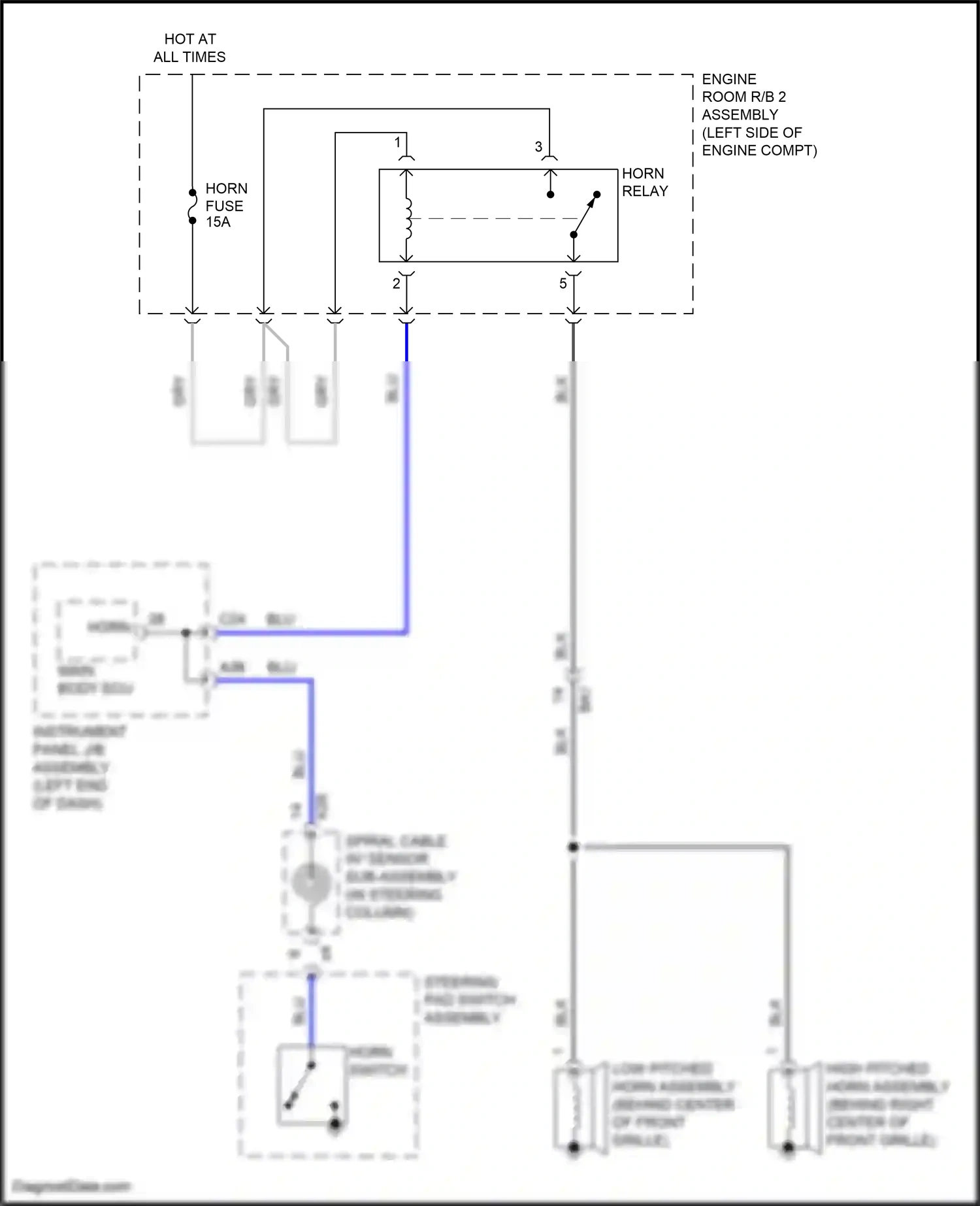 Wiring diagram spiral cable w/ sensor sub-assembly for Lexus IS III facelift (2015-2020) (3 of 15)