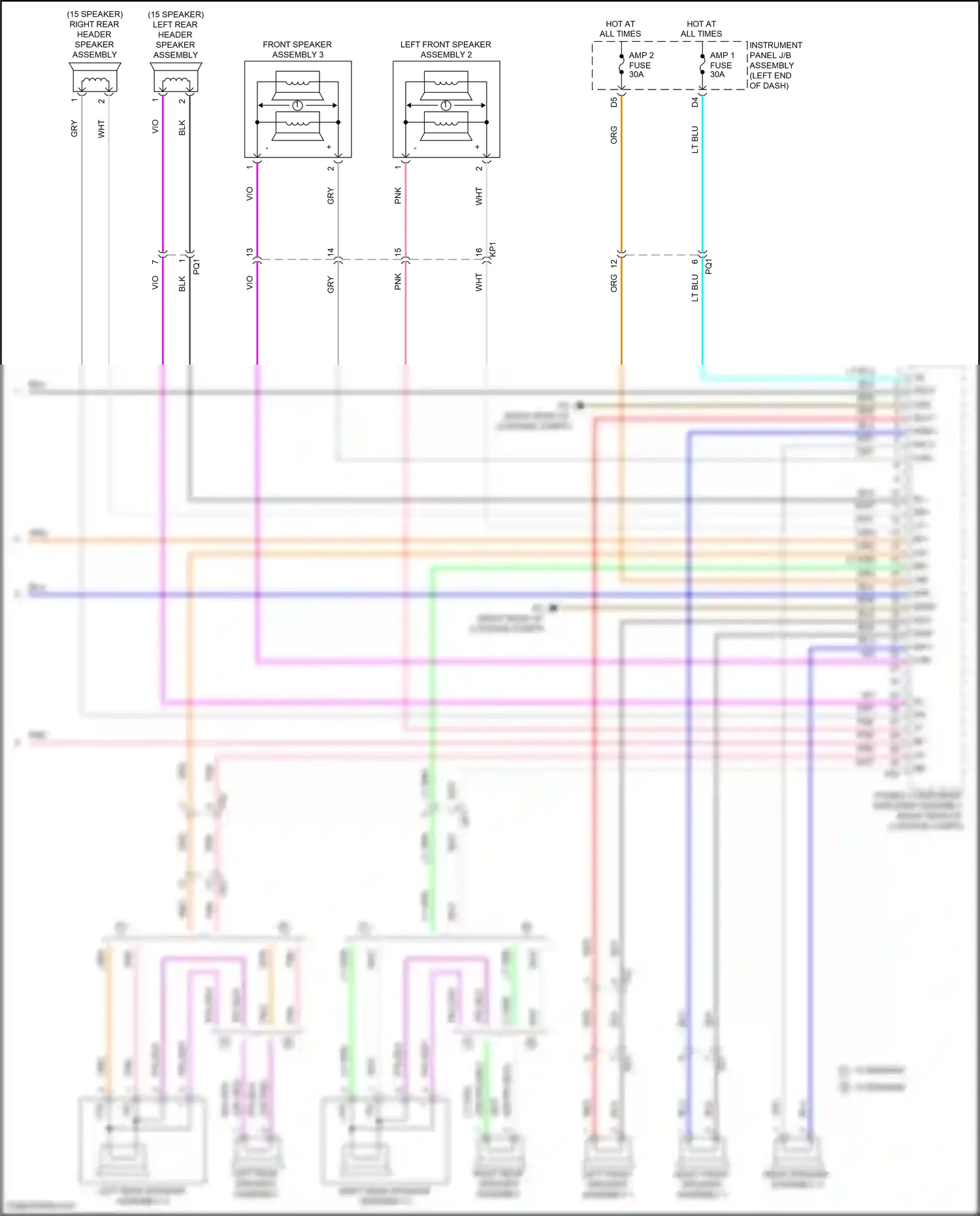 Wiring diagram stereo component amplifier assembly for Lexus IS III facelift (2015-2020) (4 of 7)