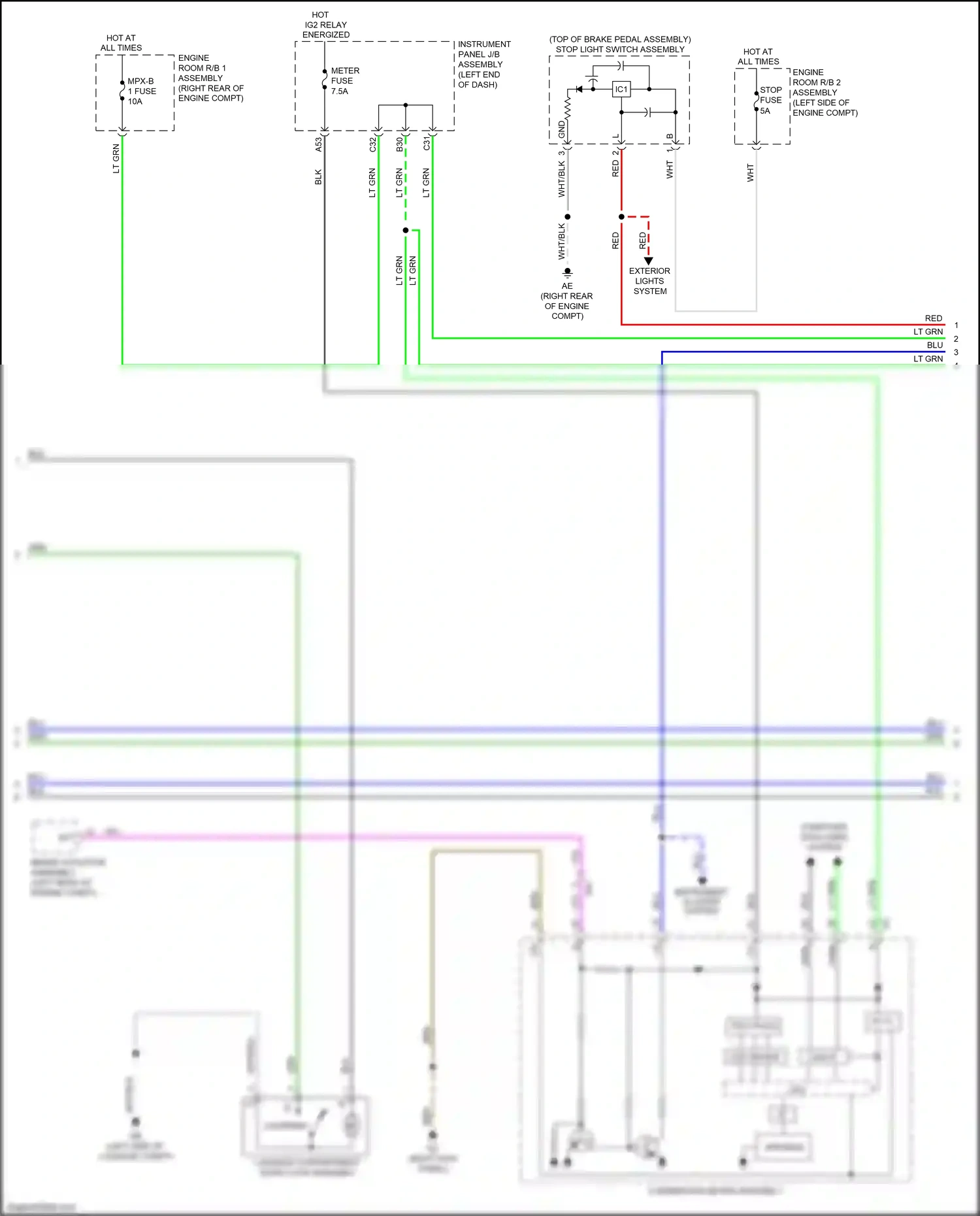 Wiring diagram stop fuse for Lexus IS III facelift (2015-2020) (5 of 10)
