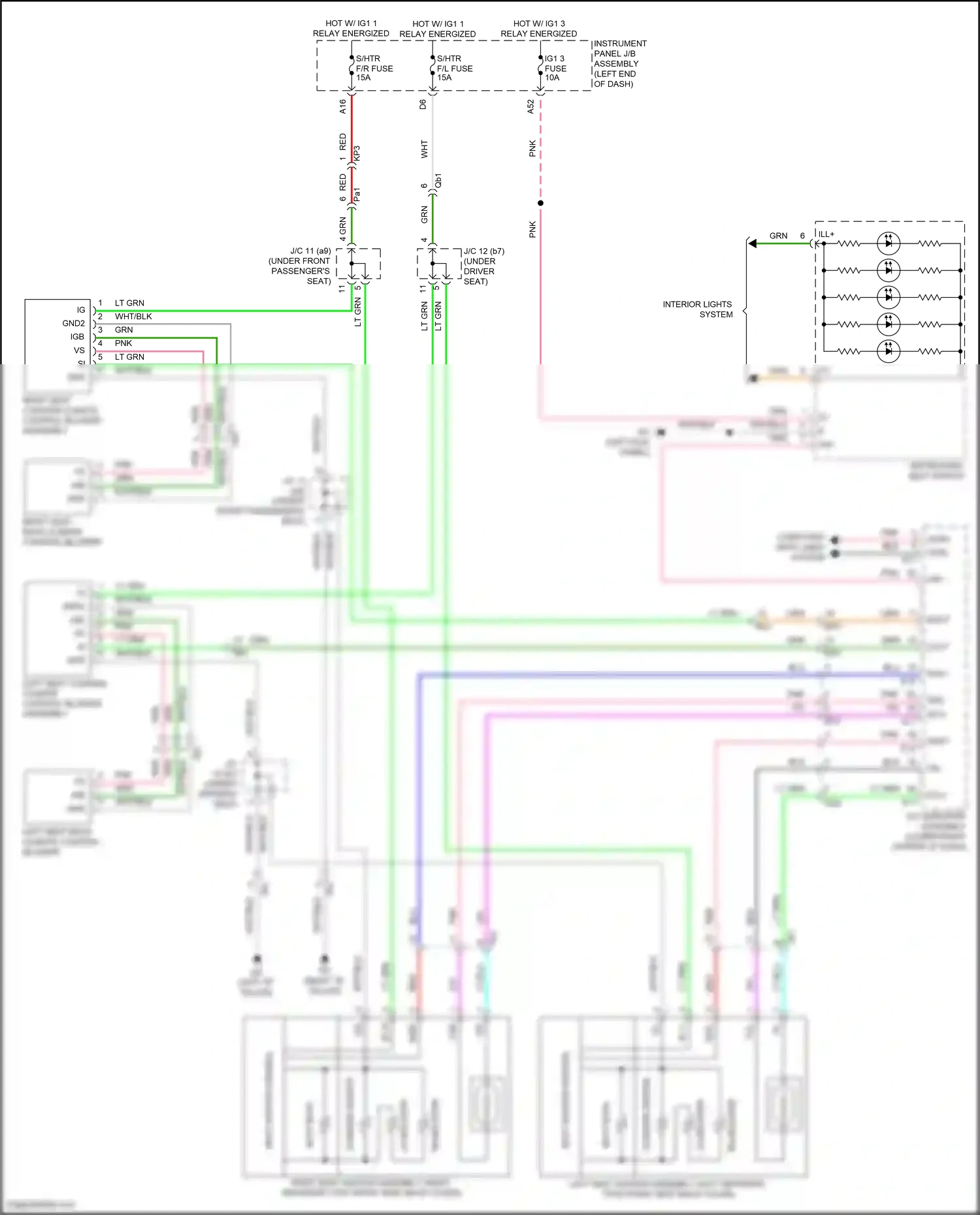 Wiring diagram thr+ for Lexus IS III facelift (2015-2020) (1 of 2)