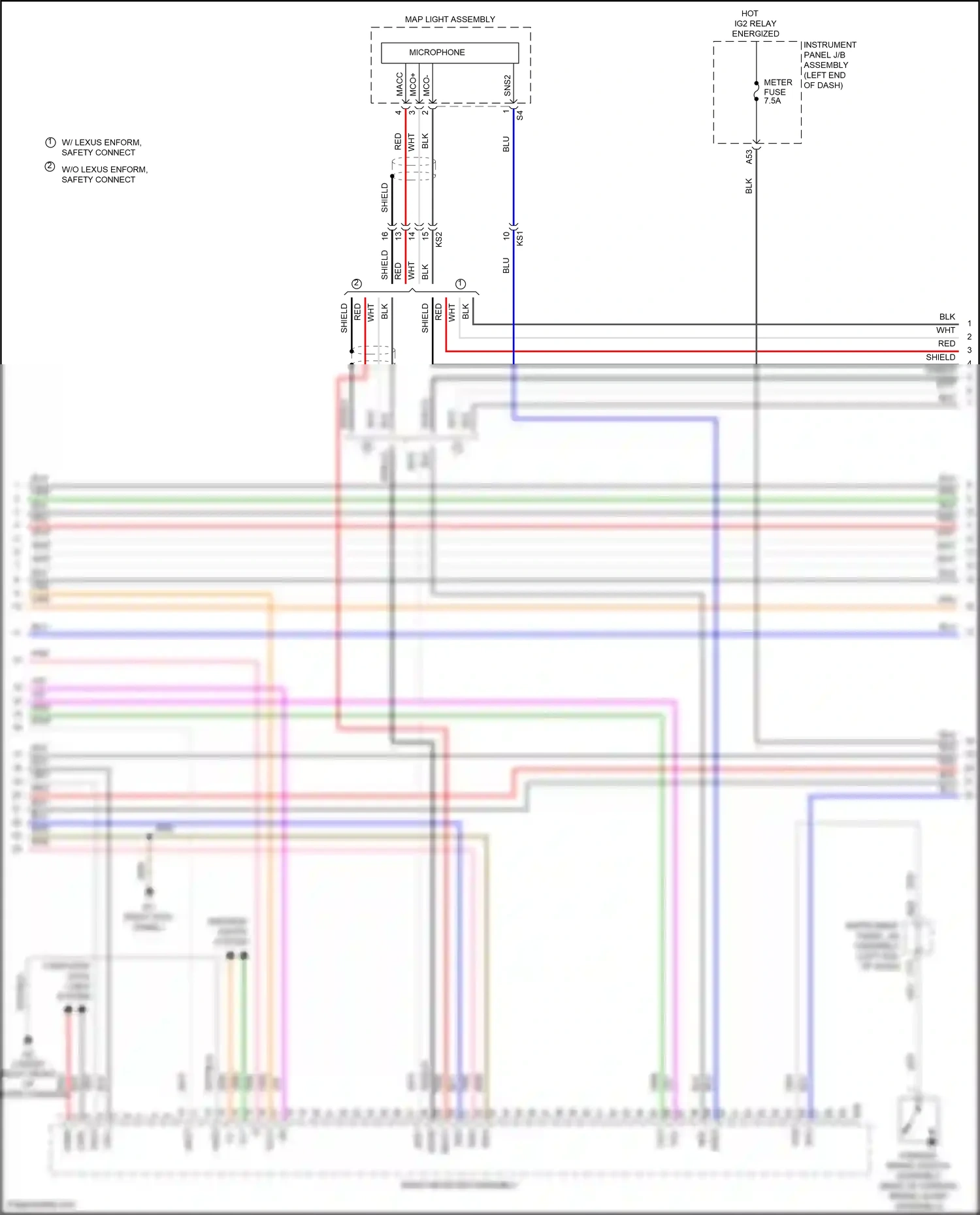 Wiring diagram wht for Lexus IS III facelift (2015-2020) (47 of 134)