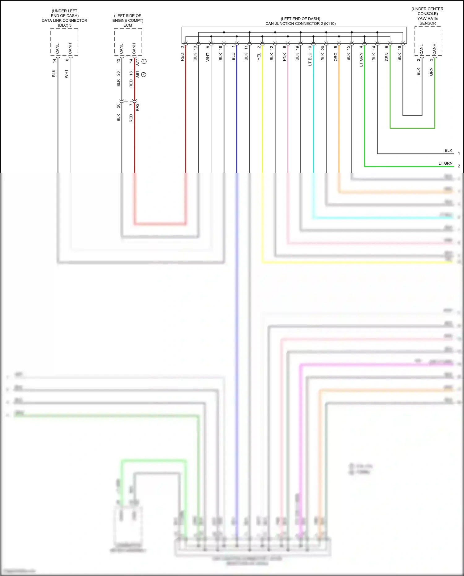 Wiring diagram yel for Lexus IS III facelift (2015-2020) (24 of 70)