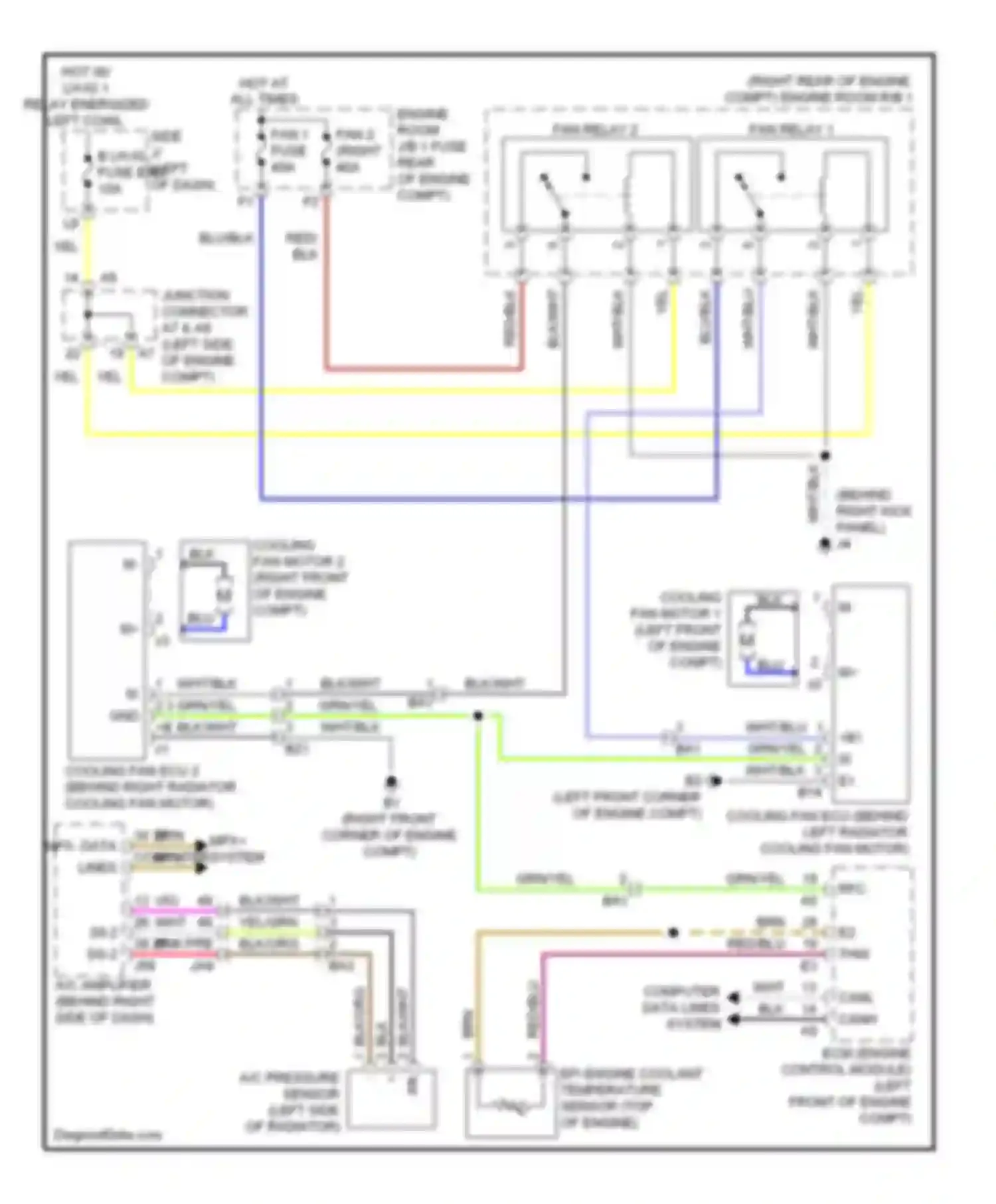 IS Lexus III (2013-2016): Cooling fan circuit
