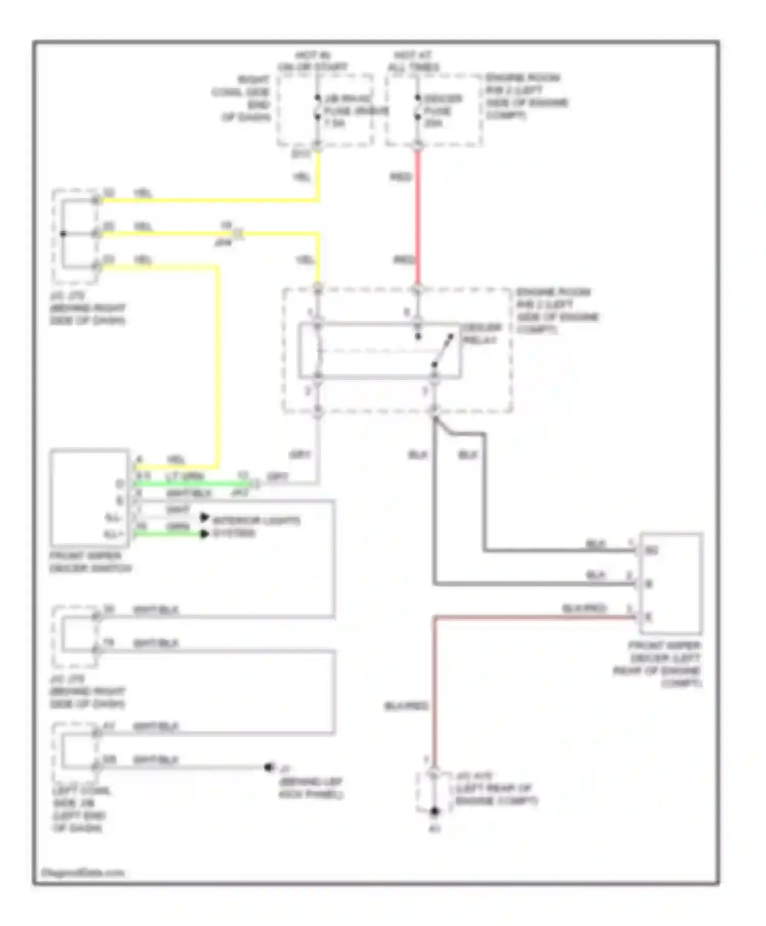 IS Lexus III (2013-2016): Front deicer circuit