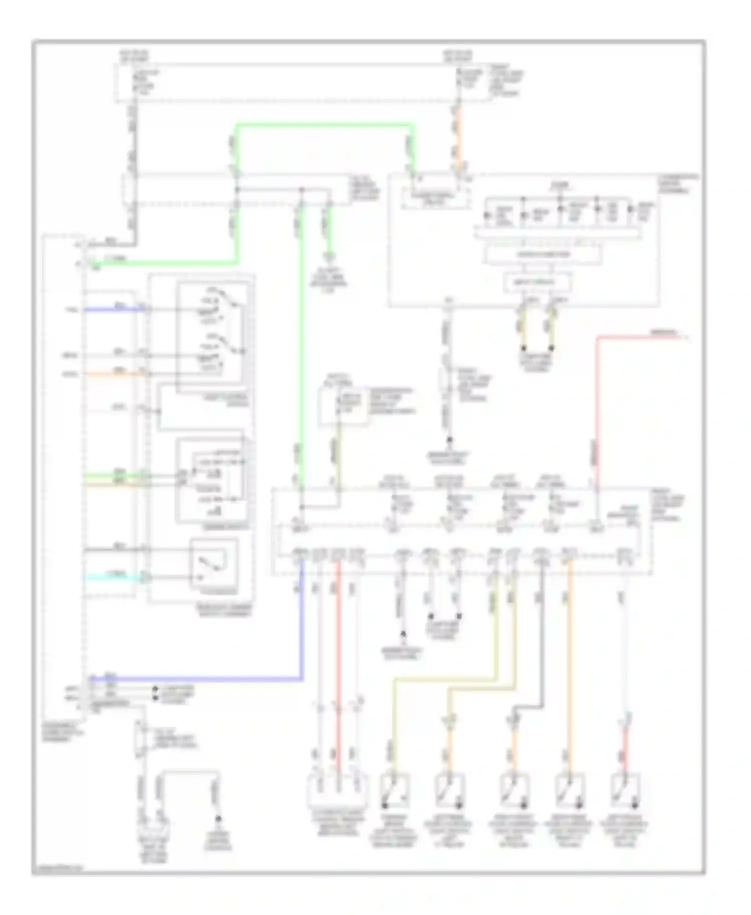 IS Lexus III (2013-2016): Headlamps circuit (1 of 2)