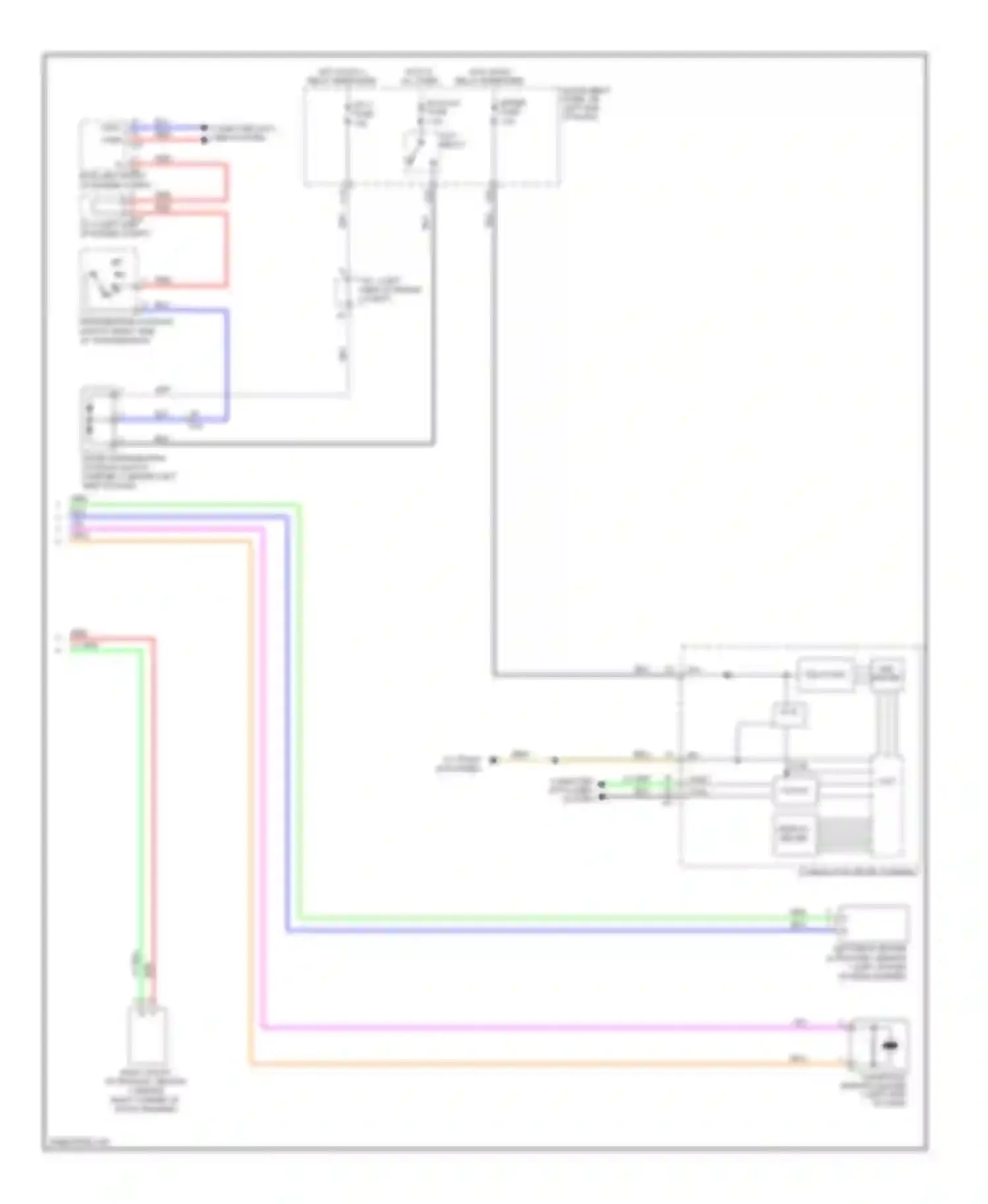 IS Lexus III (2013-2016): Rear sonar circuit (2 of 2)